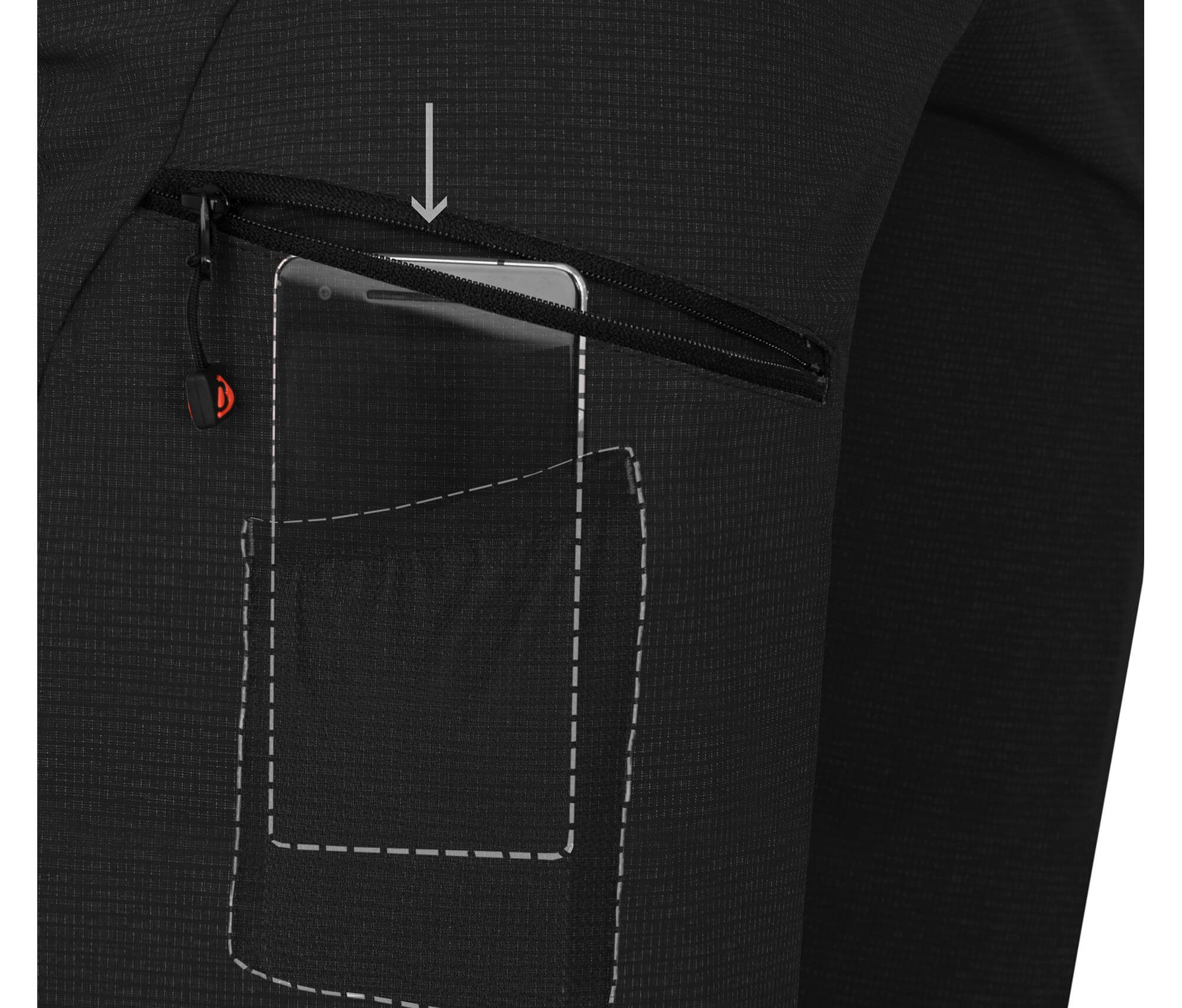 Wanderhose, mit T-ZIPP Zipp-Off schwarz Normalgrößen, Zip-off-Hose Bergson elastisch, Doppel LEBIKO Herren robust