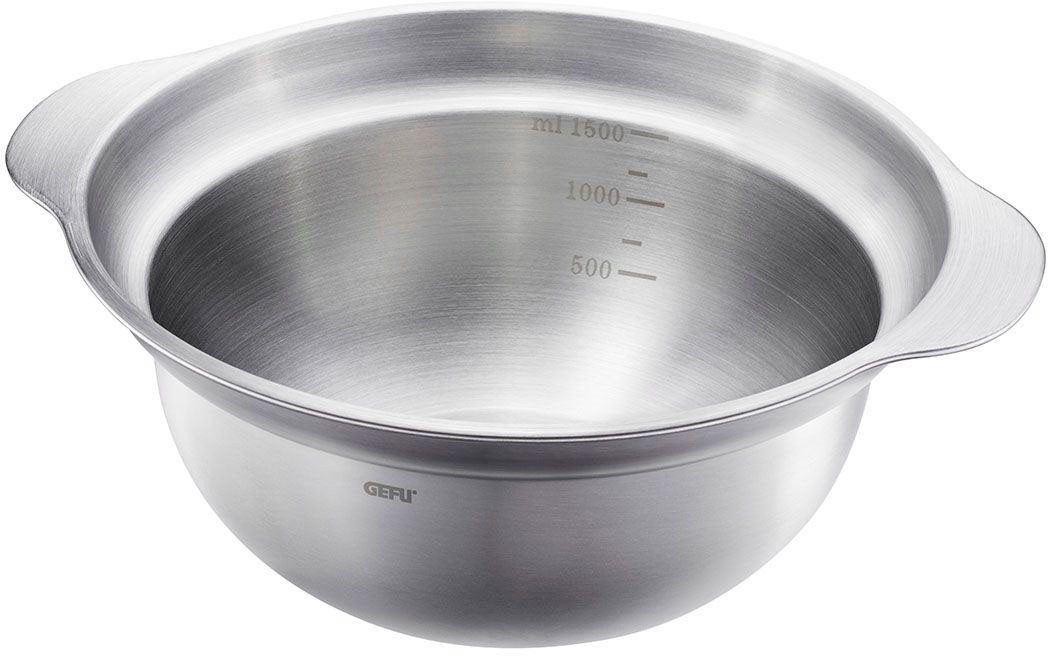 GEFU Schüssel PREMIO, Edelstahl 18/10, (1-tlg), mit ergonomische Griffe für sichere Handhabung