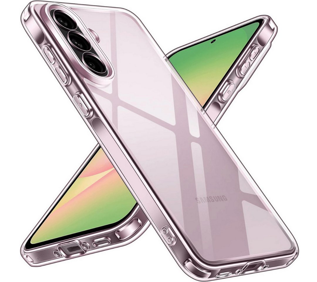 SmartUP Smartphone-Hülle für Samsung Galaxy A56 5G Transparent Silikon Case Ultra Slim Full 6,7 Zoll, Rundumschutz