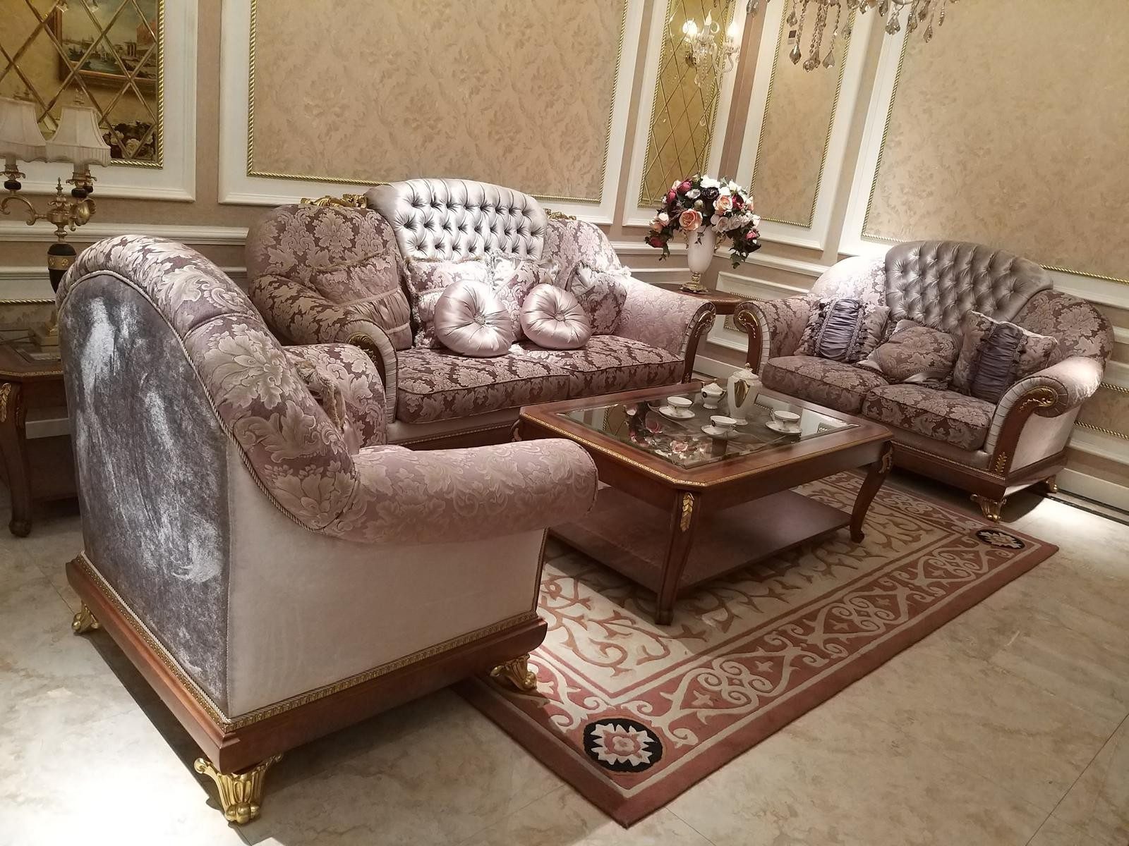 Xlmoebel Polstergarnitur Sofagarnitur 3-Sitzer Set Design Couch 3-teilig Polsterung, (3-tlg), Made in Europa