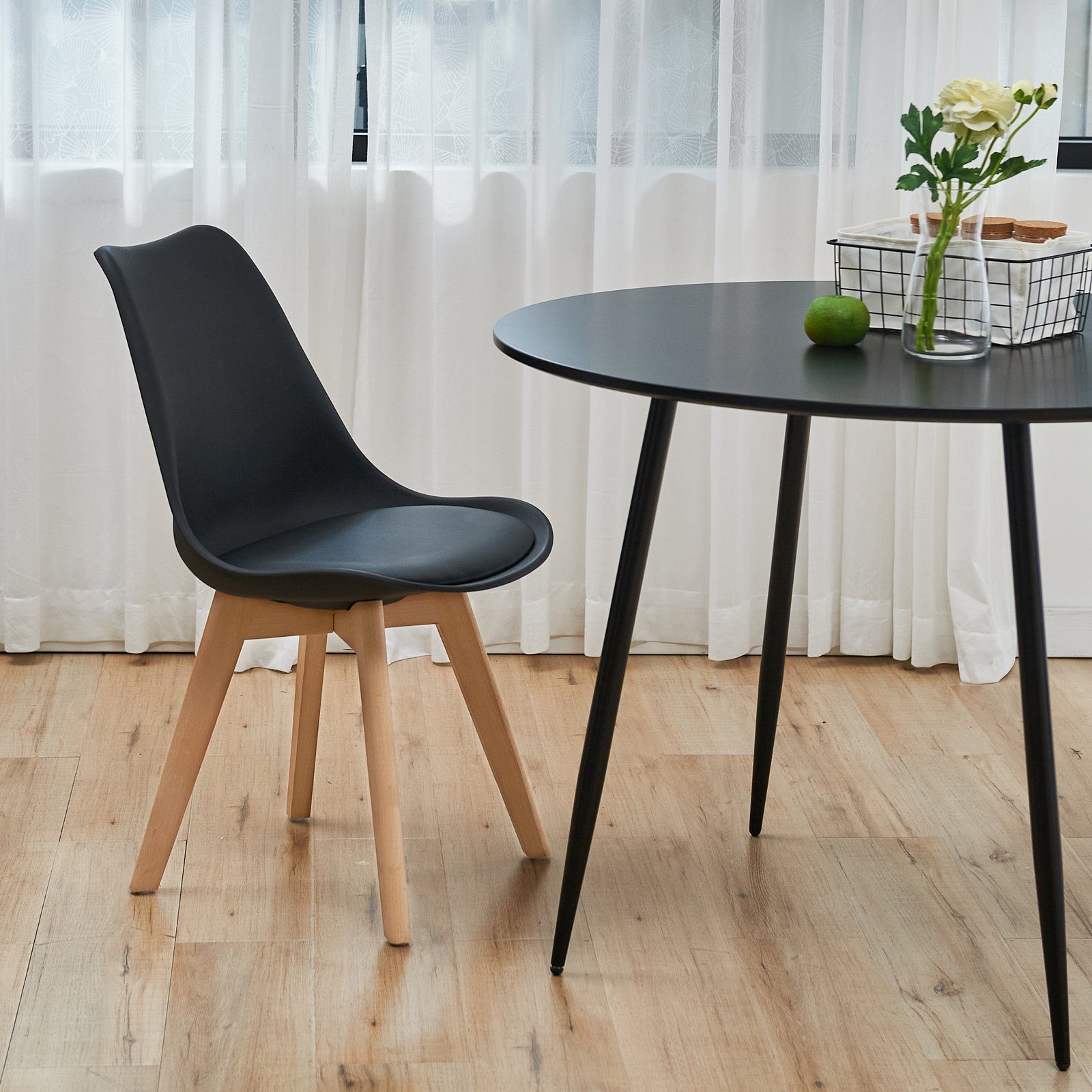 SVITA Esszimmerstuhl MATS (2er Set), Küchenstühle, Holz, mit Lehne, Kunstle günstig online kaufen