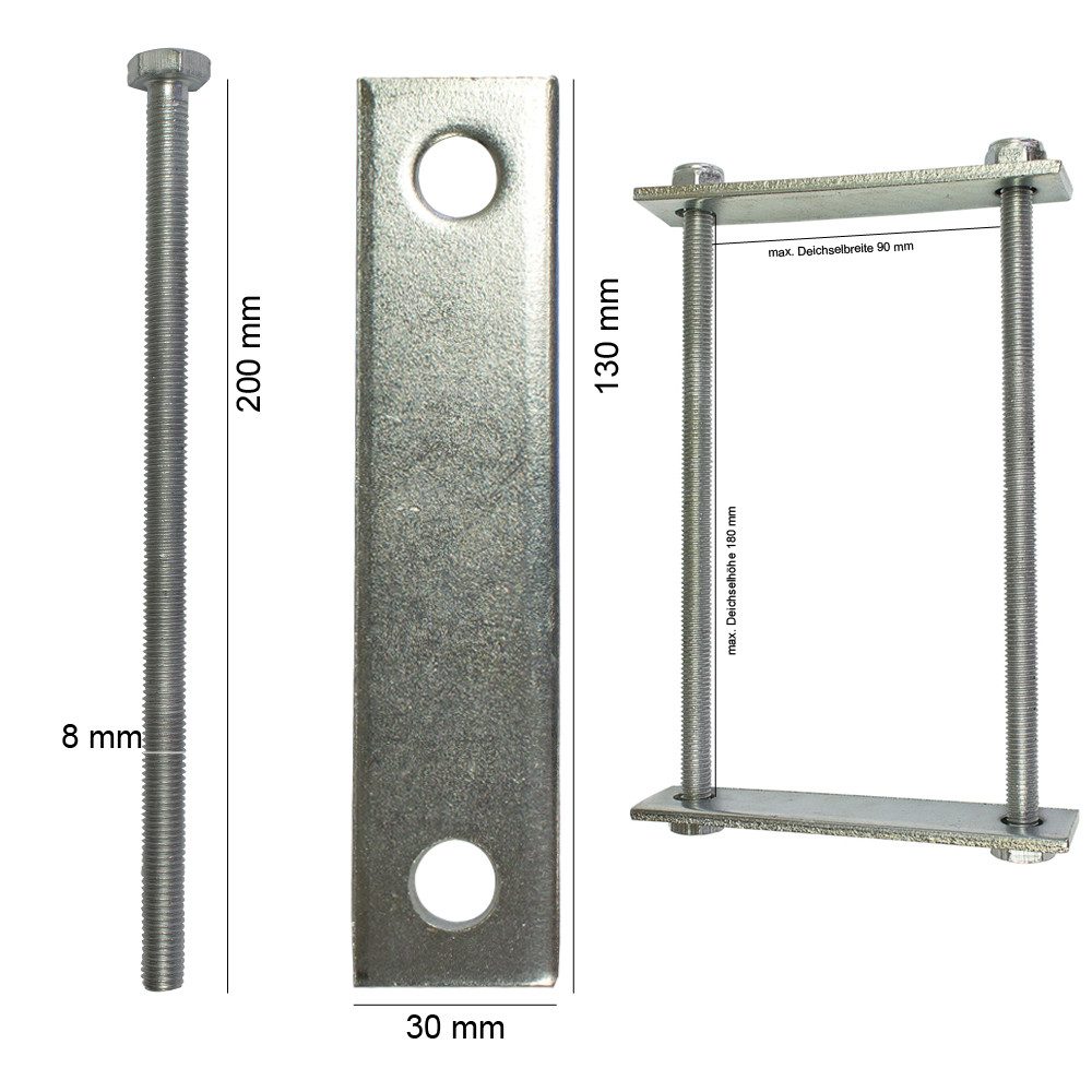 Trucky Anhänger-Deichselbox Truckbox Box Werkzeugkiste Anhängerbox Deichselbox 15 Größen Alumium