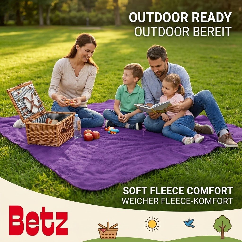 Wohndecke Betz Fleecedecke 130x170 cm 180g/m² – Weiche Wohndecke & Kuscheldecke, Betz, Leicht, wärmend & pflegeleicht – Bild 3 von 5