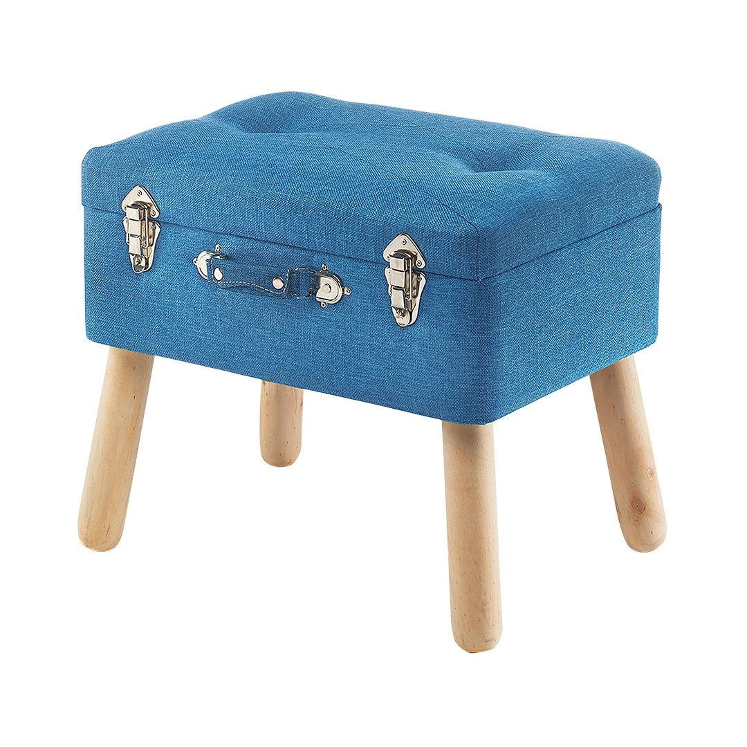 Sitzhocker Kofferhocker Polsterhocker aus Textil in türkis (1 Stück). € 39,95