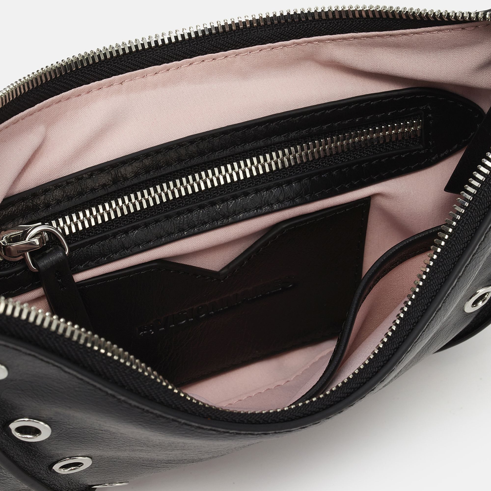 Les Visionnaires Schultertasche Enya Mini Rivet, Leder