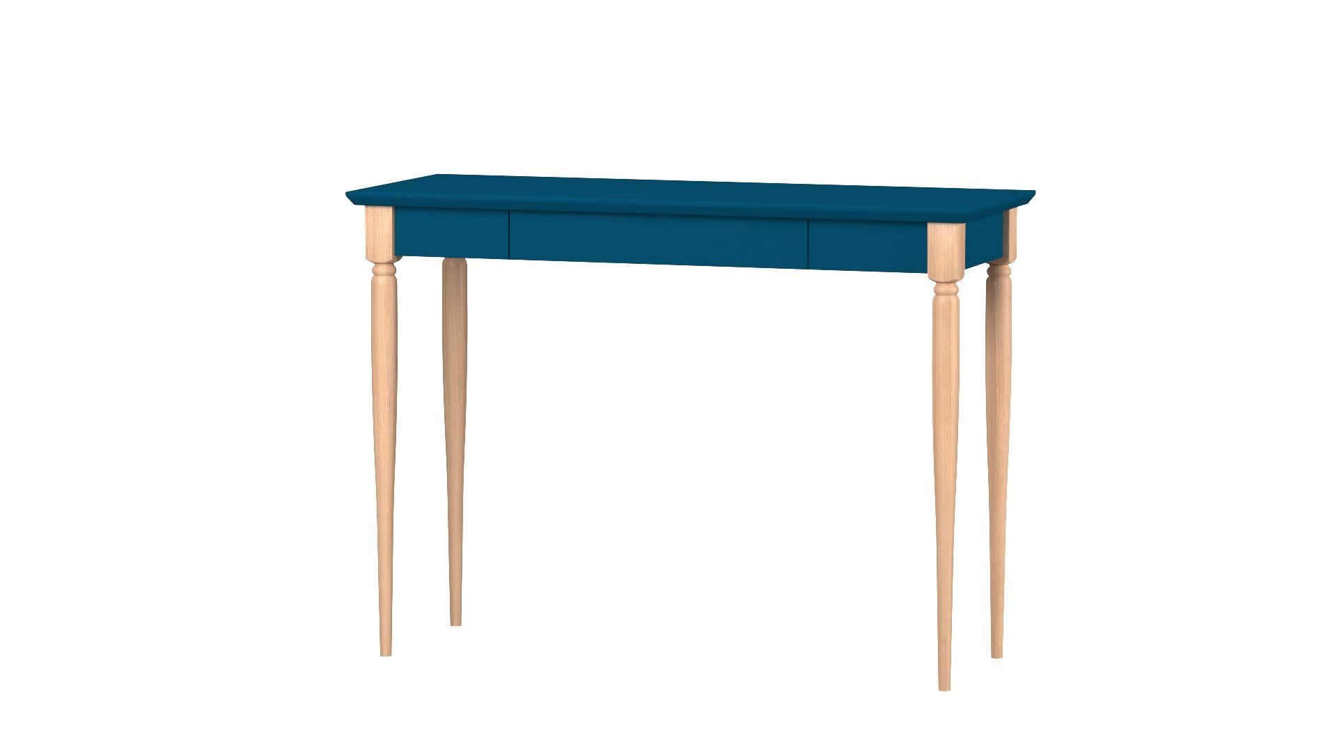 Siblo Schreibtisch Kinderschreibtisch Louis mit Schublade - Moderner Schreibtisch - minimalistisches Design - Kinderzimmer - Jugendzimmer - MDF-Platte - Buchenholz (Kinderschreibtisch Louis mit Schublade) Blau