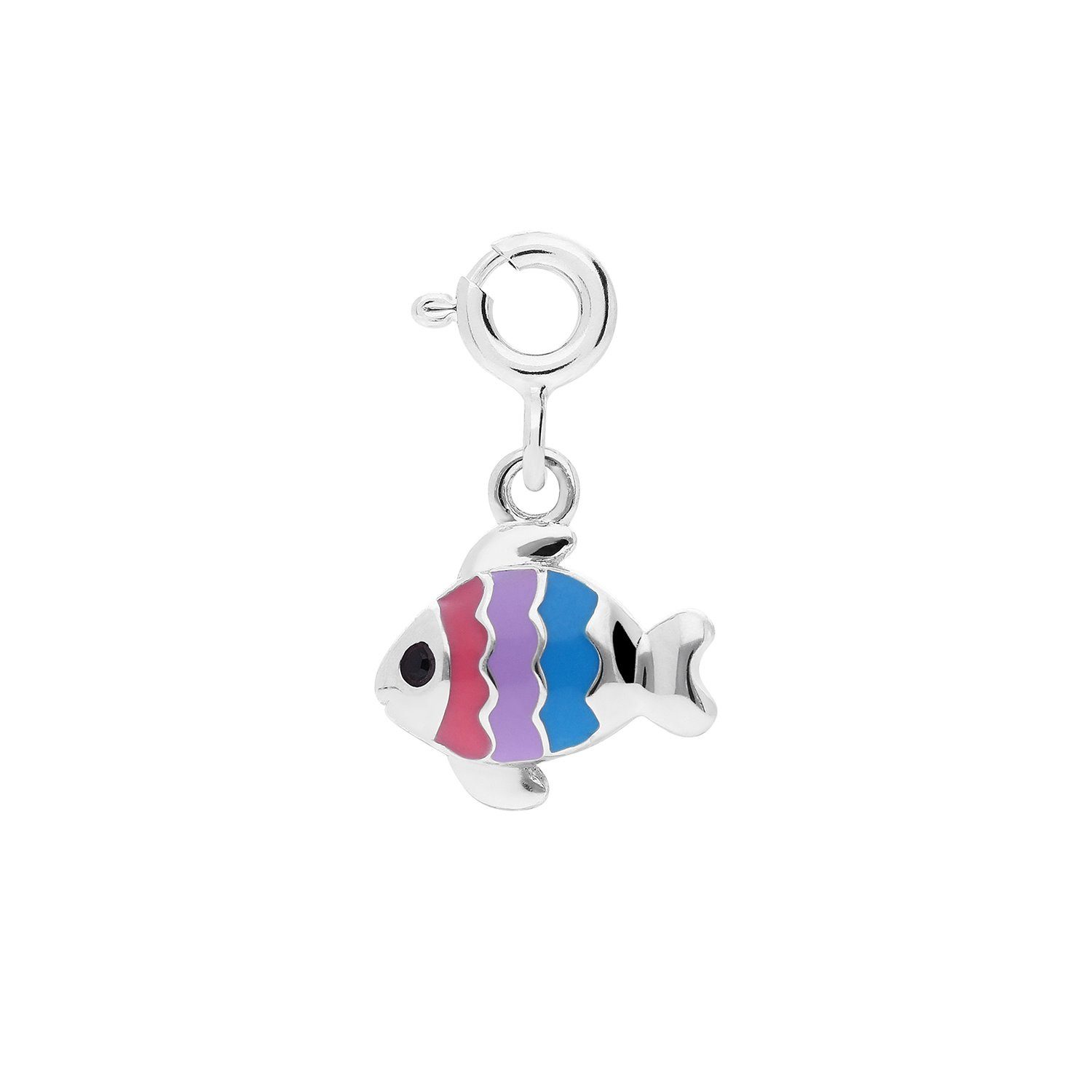 LUCARDI Kettenanhänger Anhänger - 925 Silber - Silber - Emaille - Kinder