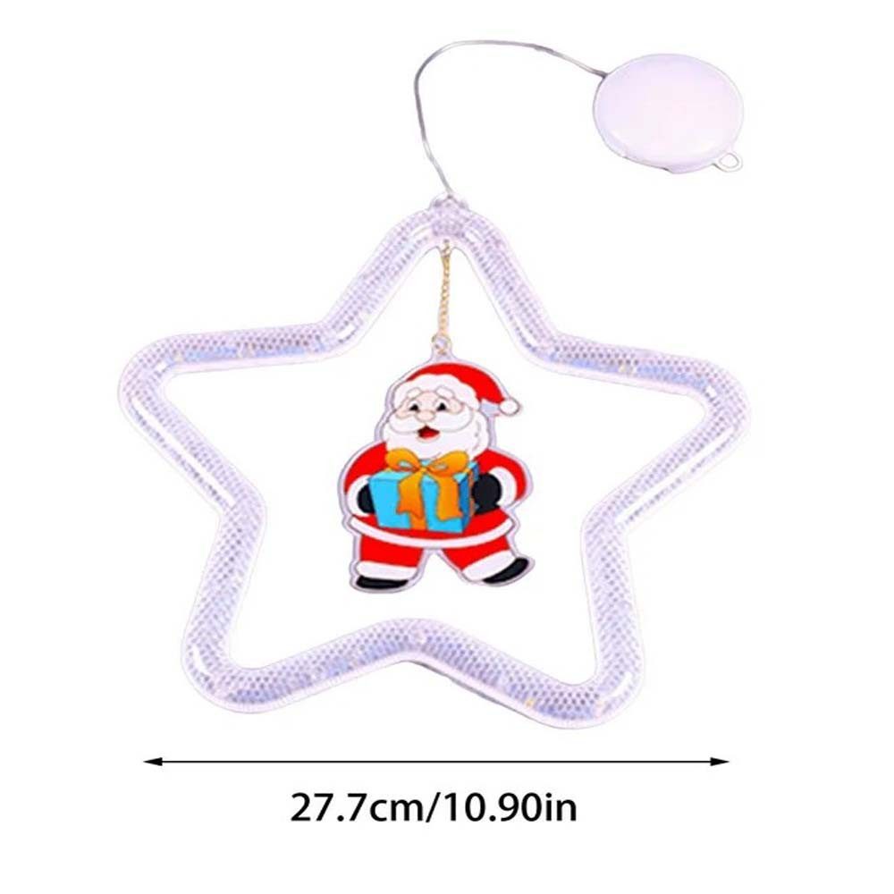 QUBEBU LED-Lichterkette LED Weihnachtsstern Beleuchtet Glocke Weihnachtsman günstig online kaufen