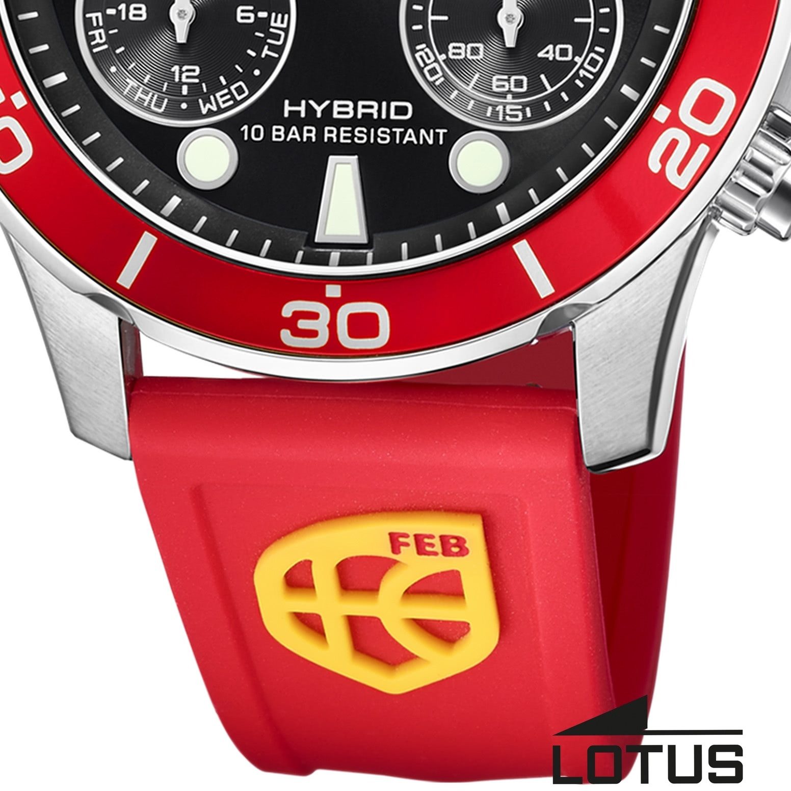 Lotus Chronograph Lotus Herrenuhr Edelstahl Silikon silber, (Chronograph), Herren Armbanduhr rund, groß (ca. 44,5mm), Edelstahl