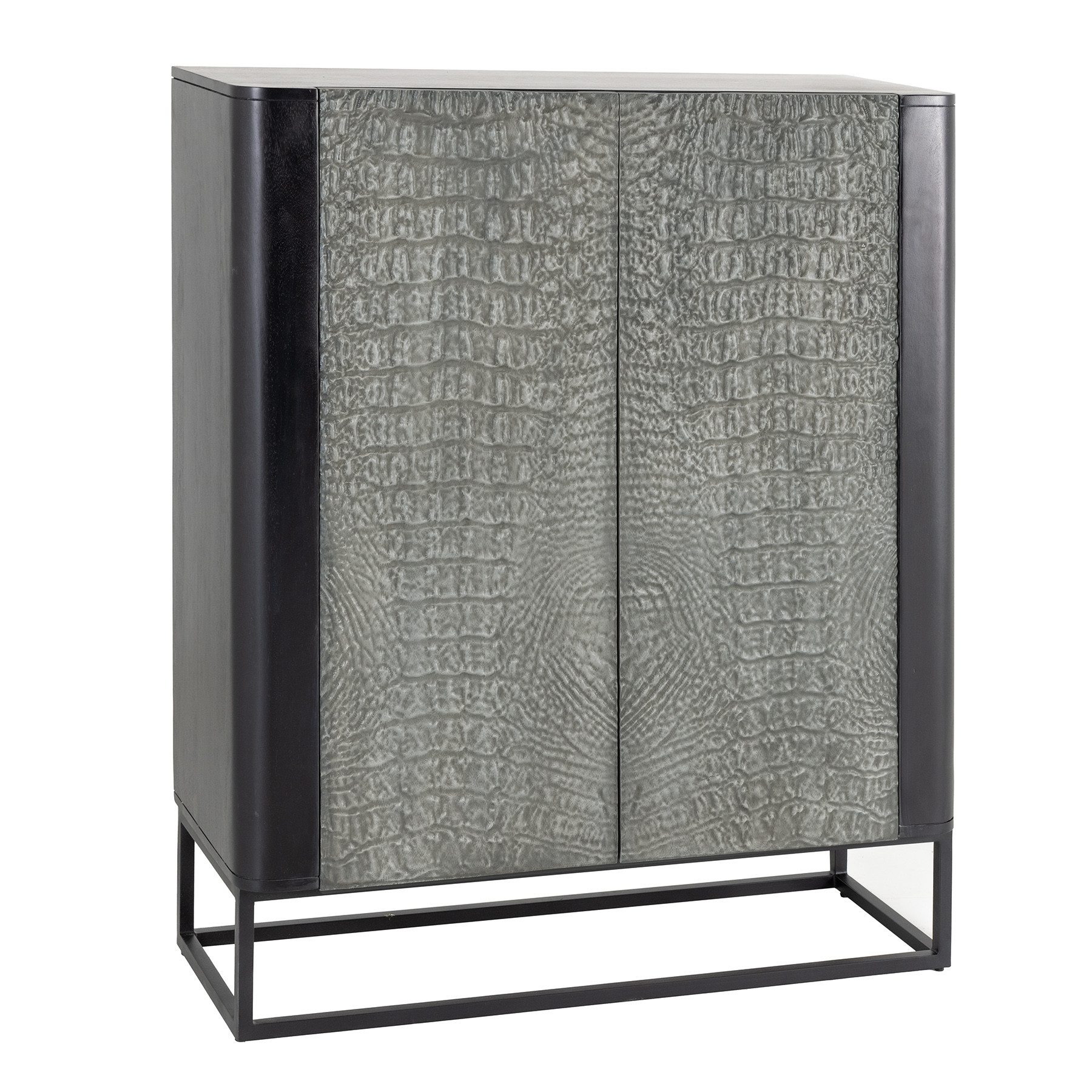 riess-ambiente Highboard CROCO 120cm grau / günstig online kaufen