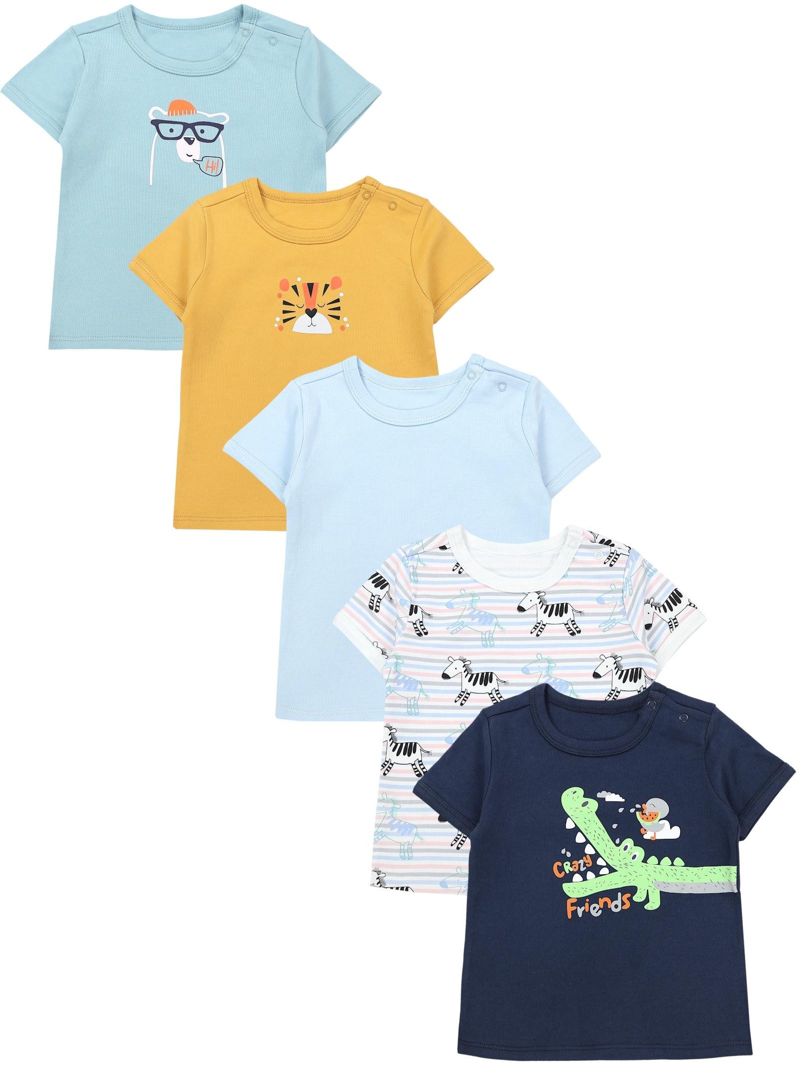 TupTam T-Shirt TupTam Baby Jungen Kurzarm T-Shirt 5er Set