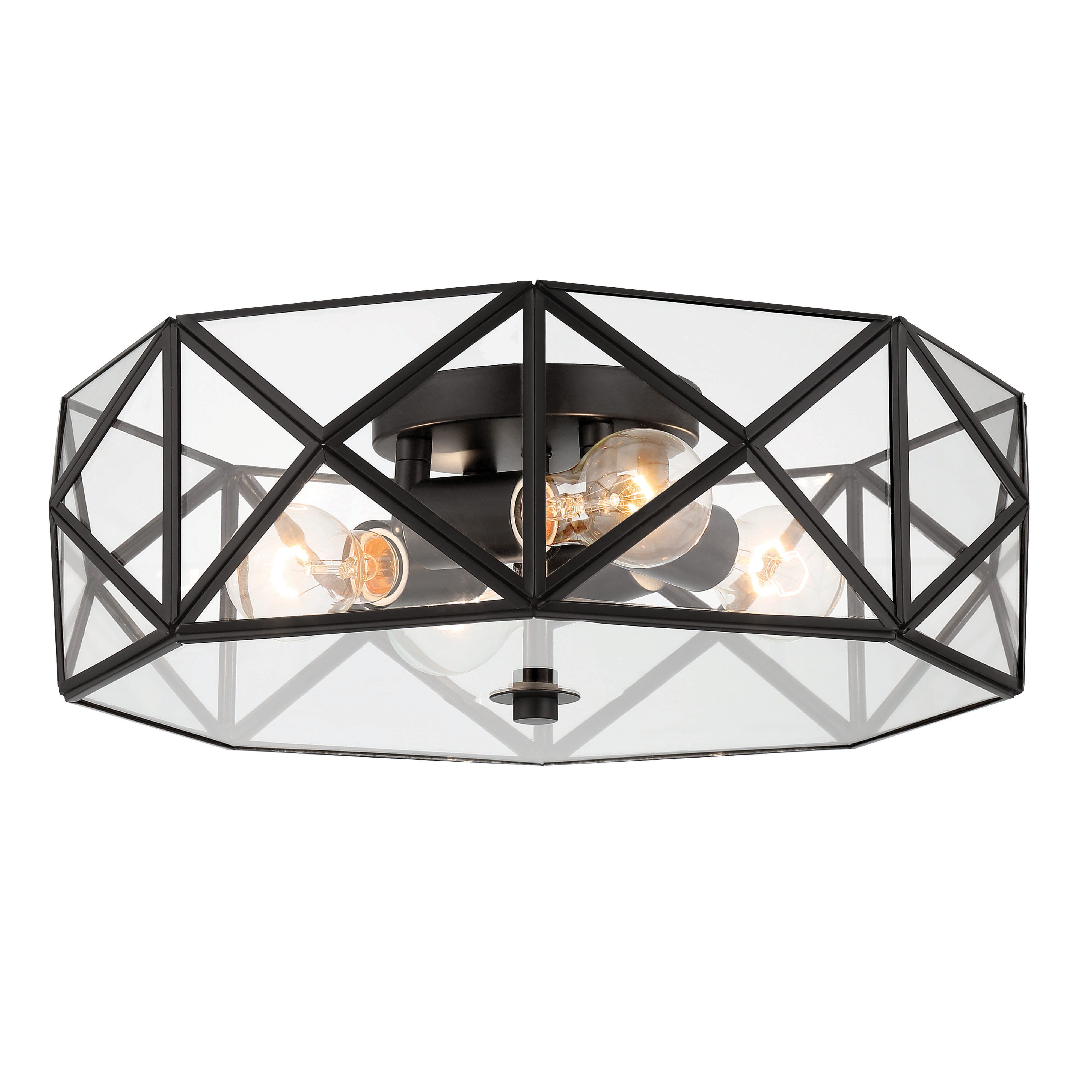 MLT&RIDDLE Deckenleuchte 4 Licht 43cm Einzigartige Geometrische Statement Deckenleuchte, ohne Leuchtmittel