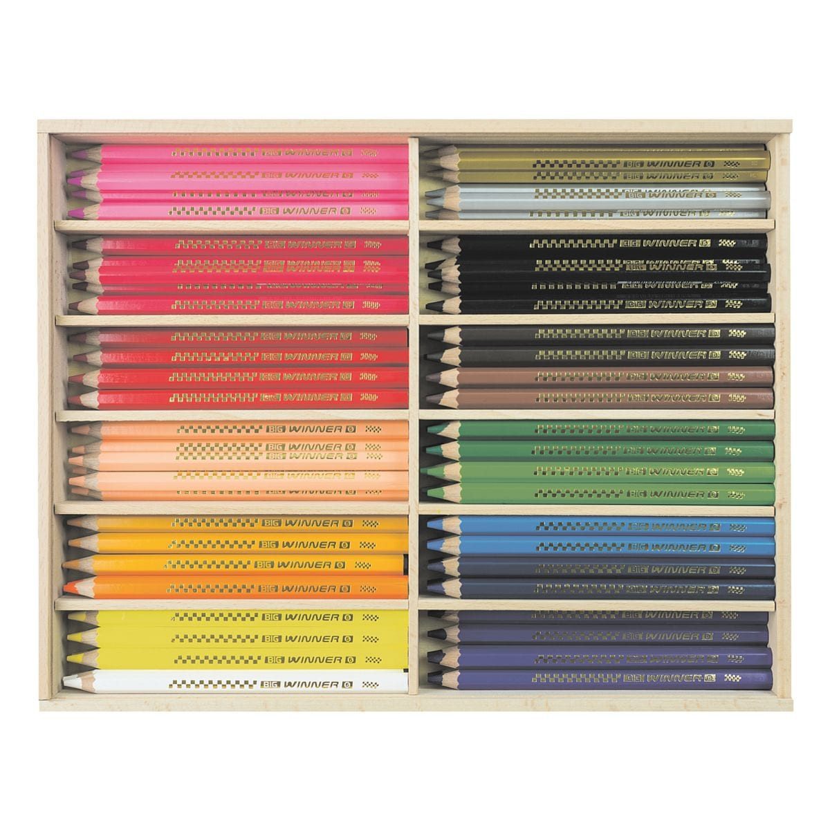 Eberhard Faber Buntstift BIG Winner, (96-tlg), 20 Farben, im Holzköcher mit 96 Stiften