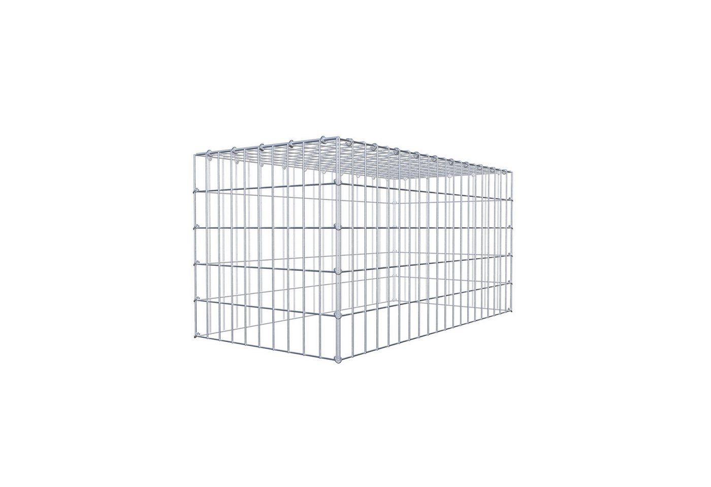 Thumbnail - Gabiona Gabionenzaun Anbaugabione Typ 3 100 cm x 50 cm x 50 cm (L x H x T), Maschenweite 5, (Anbaugabione Typ 3 100 cm x...