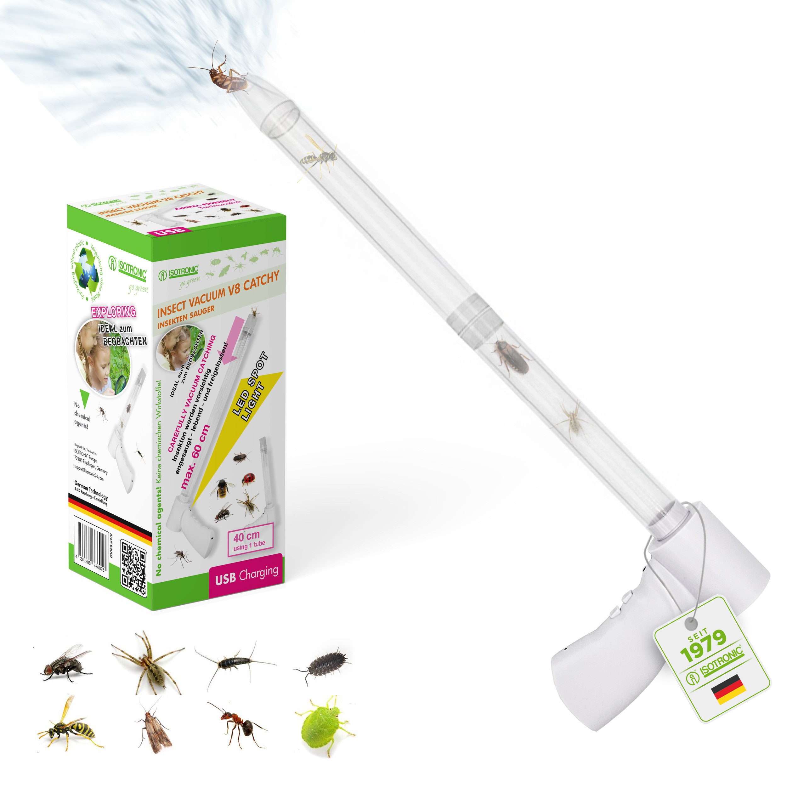 ISOTRONIC Insektenabwehrgerät Isotronic "V8 Catchy" Insektensauger, 1-tlg.