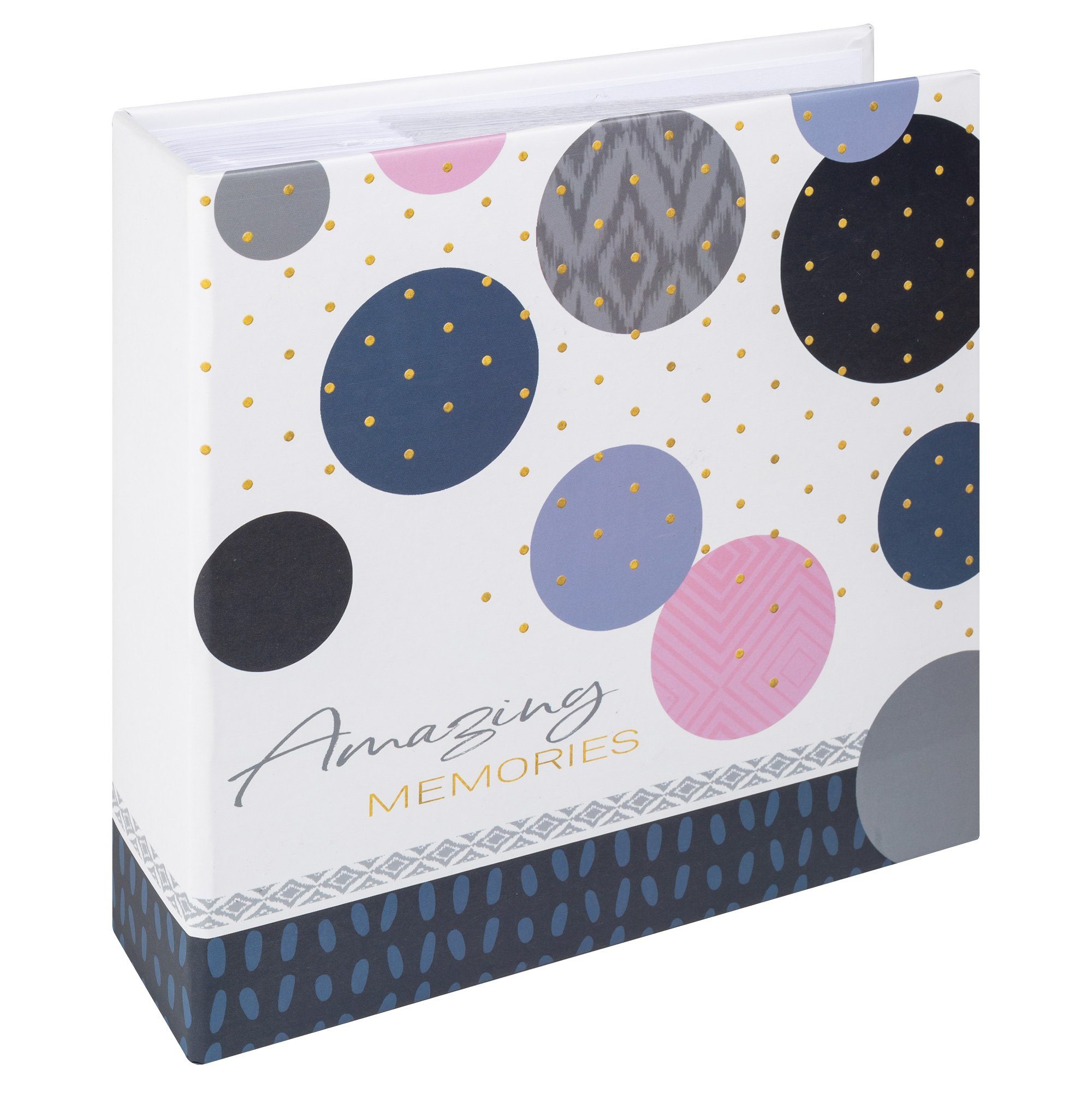 Walther Design Einsteck-Fotoalbum Memo-Album Amazing Memories für 200 Fotos 9x13 cm, Einsteckalbum für 200 Fotos à 9x13 cm