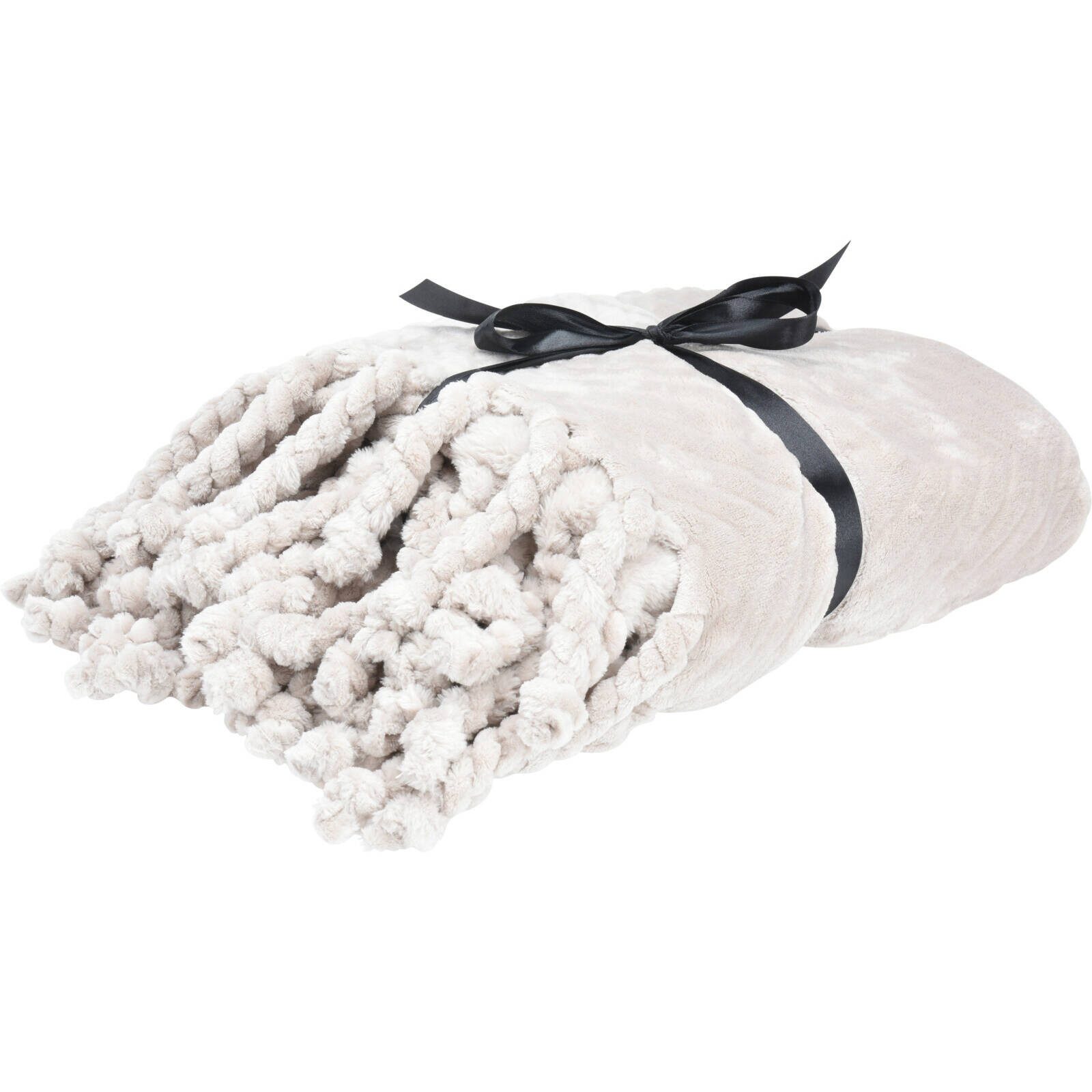 Wohndecke Decke Boho mit Fransen, 100% Polyester, 130 x 160 cm, Home & styling collection