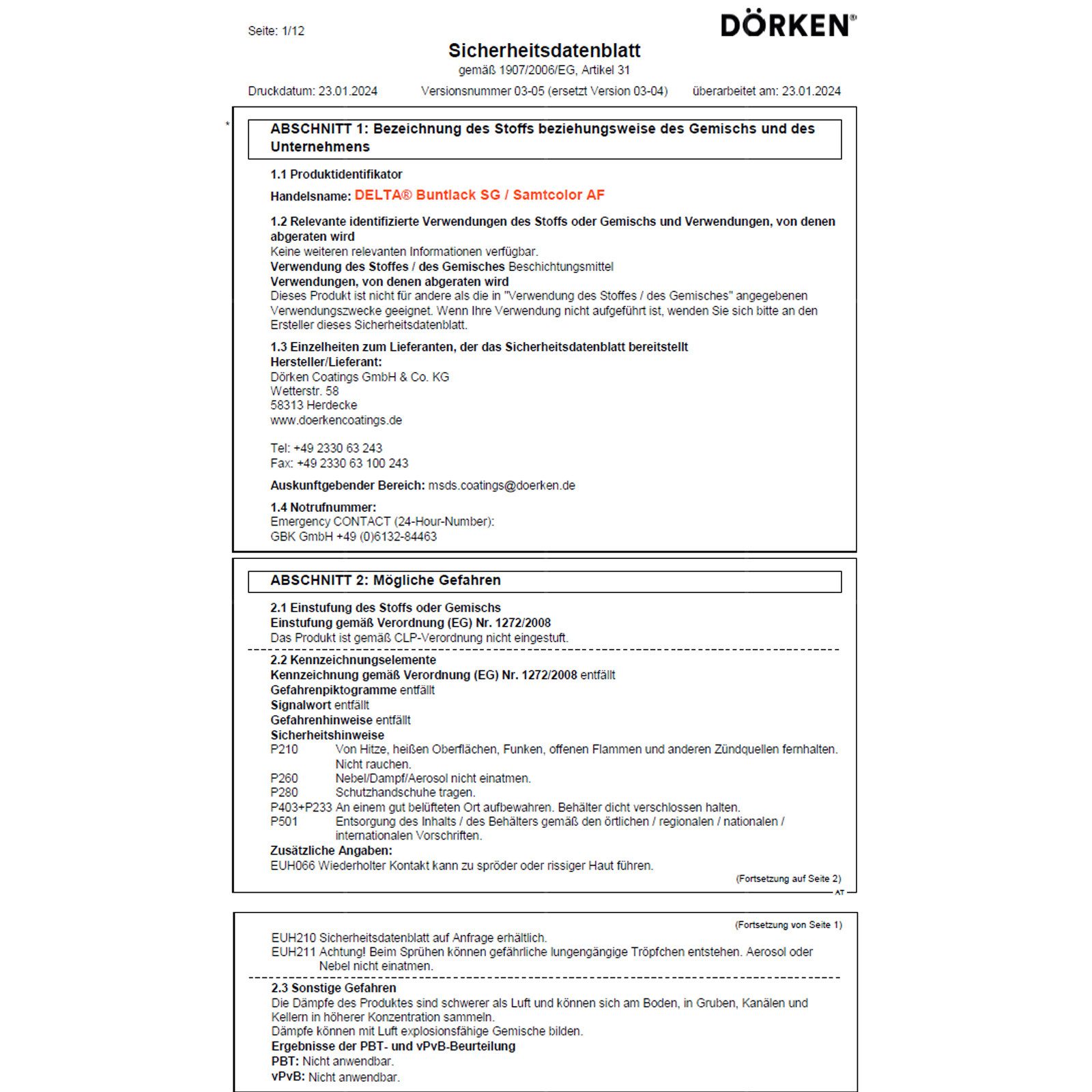 Delta Lack Professional Samtcolor - 0.375 Ltr