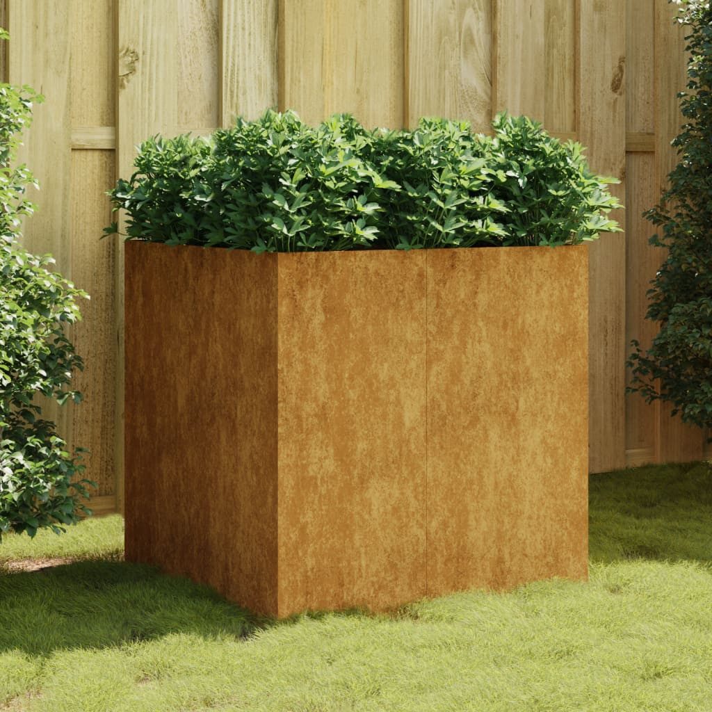 vidaXL Pflanzkübel, Pflanzkasten 80x80x80 cm Cortenstahl günstig online kaufen