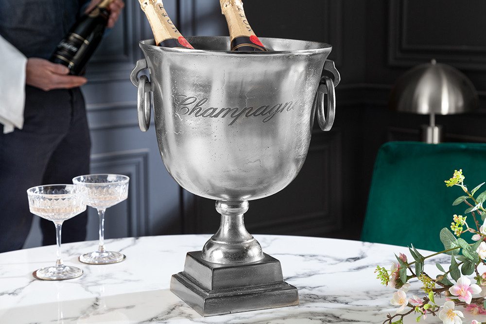 riess-ambiente Sektkühler CHAMPAGNE 40cm silber, Küche · Metall · für Flaschen (Wein & Champagner)
