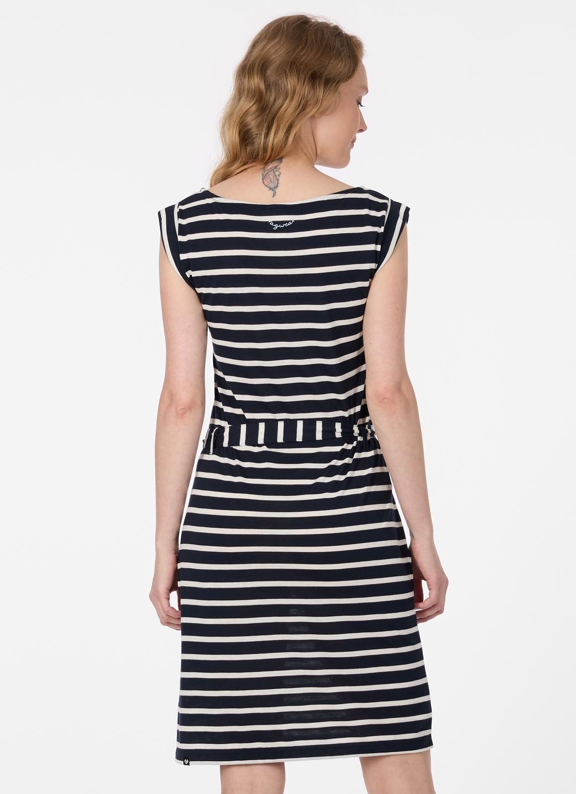 Ragwear Minikleid TAGG STRIPES (2-tlg) Fließende Viskosemischung mit Streifen und Bindeband