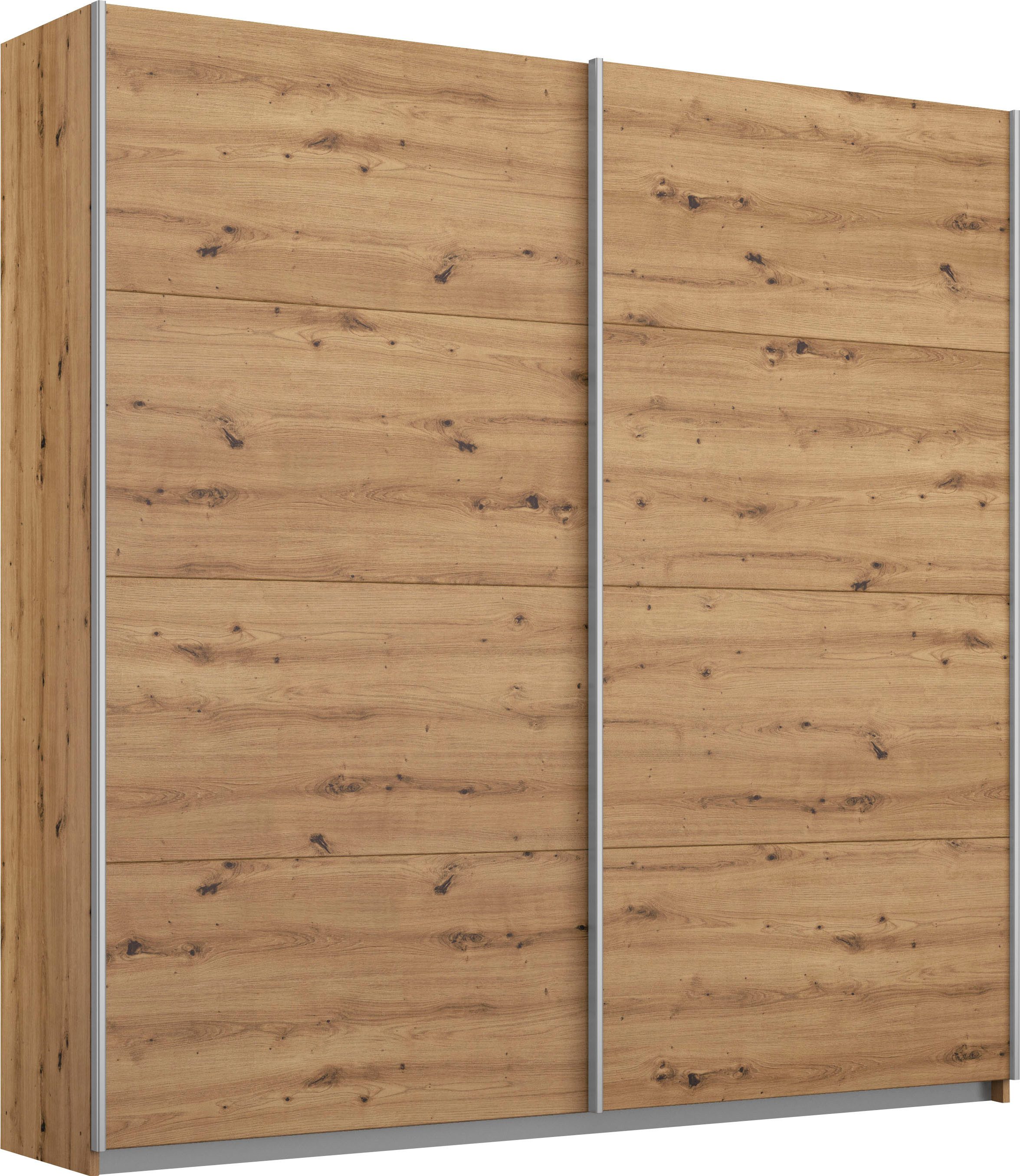 OTTO home Schwebetürenschrank Kleiderschrank Schrank Garderobe Schlafzimmerschrank THANOS (3 verschiedene Ausstattungen BASIC/CLASSIC/PREMIUM (inkl. SOFT-CLOSE) Optional mit Spiegel, Metall-Griffleisten alufarben MADE IN GERMANY
