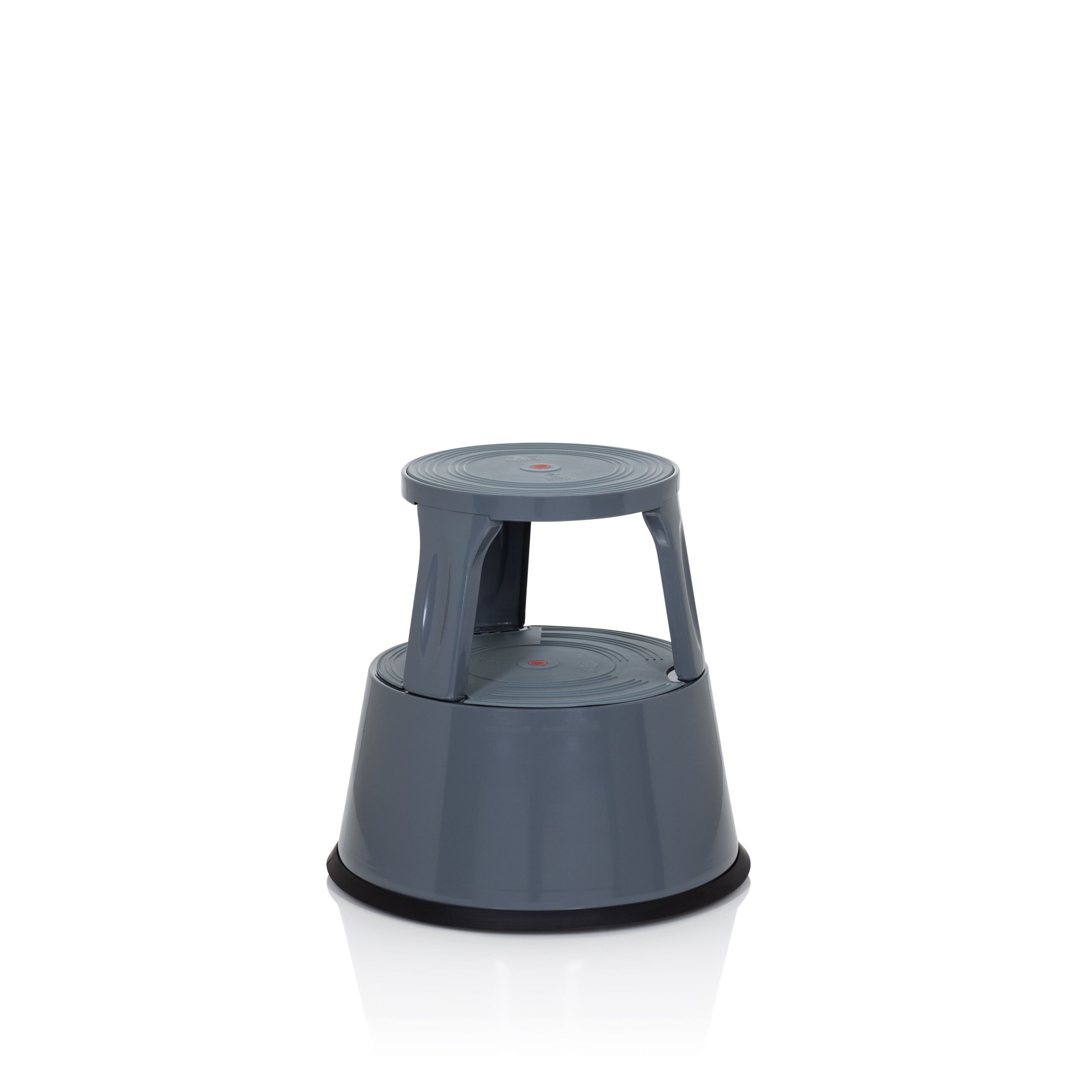 hjh OFFICE Tritthocker TIO-M II Elefantenfuß Metall, Kunststoff Höhe, Rollhocker