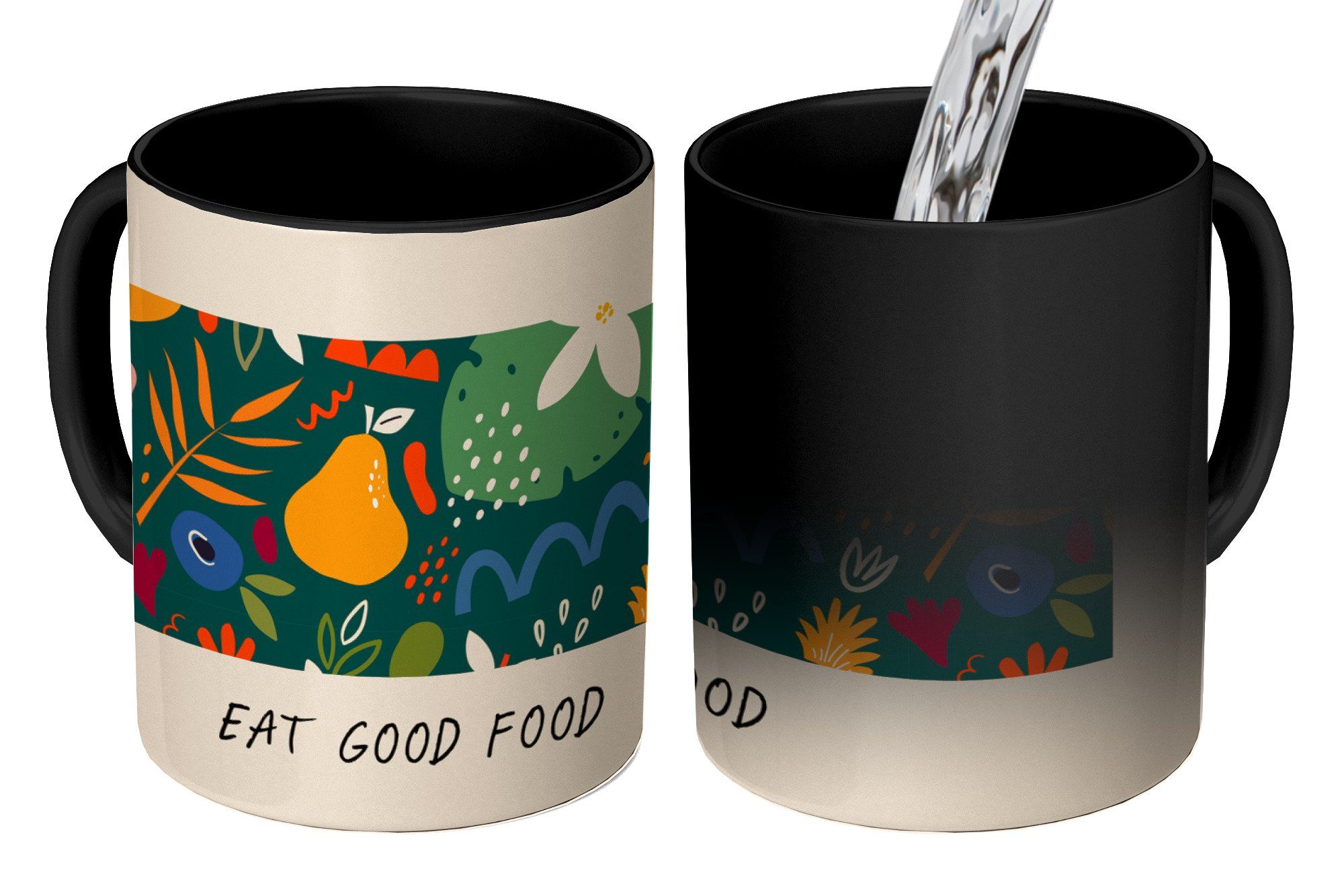 Gutes - Keramik, Geschenk essen, MuchoWow Essen Teetasse, Tasse Zaubertasse, - Farbwechsel, Kaffeetassen, Zitate Sprichwörter