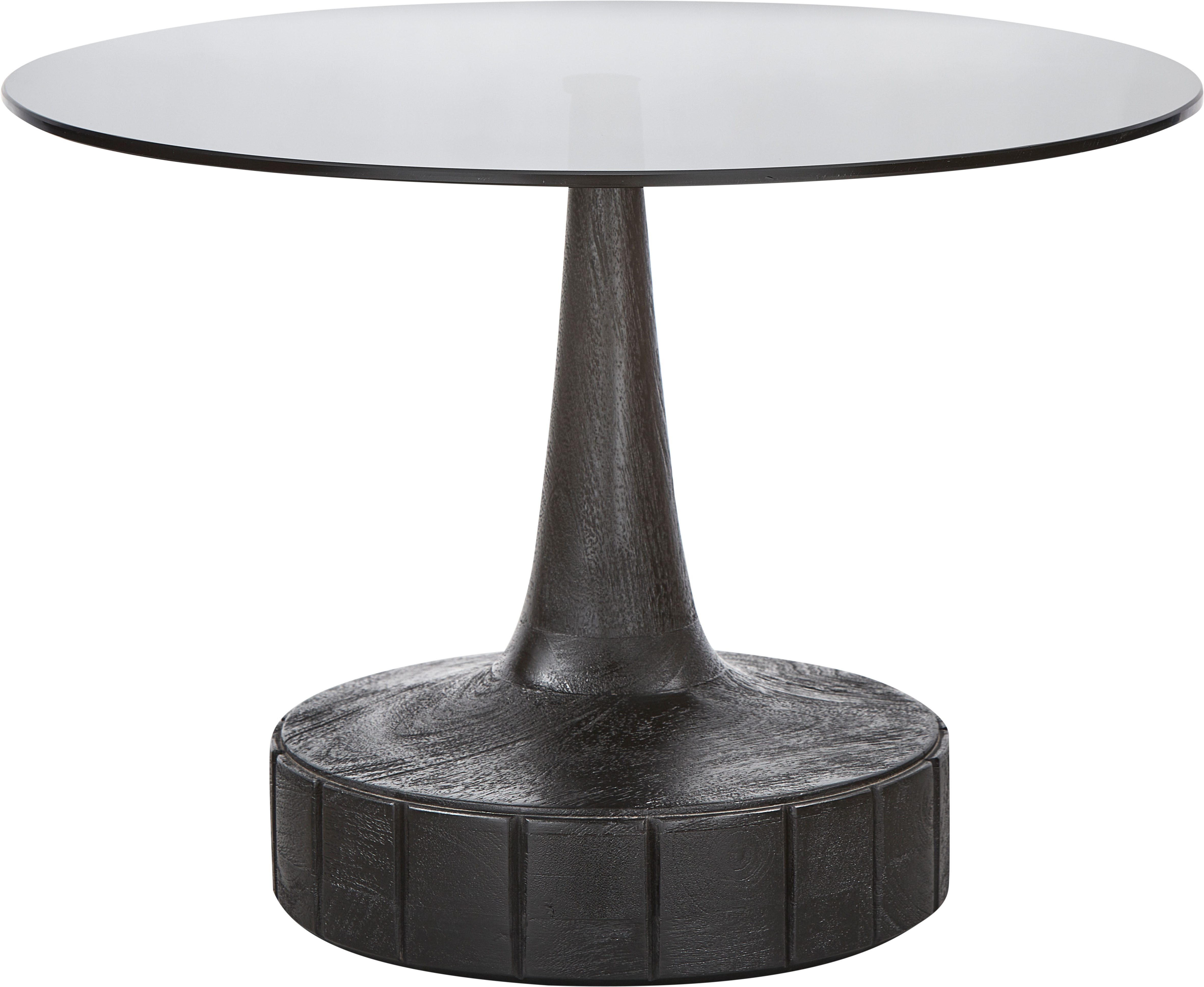 WOOOD Couchtisch Soya, mit Glastischplatte, H 43 cm x Ø 60 cm