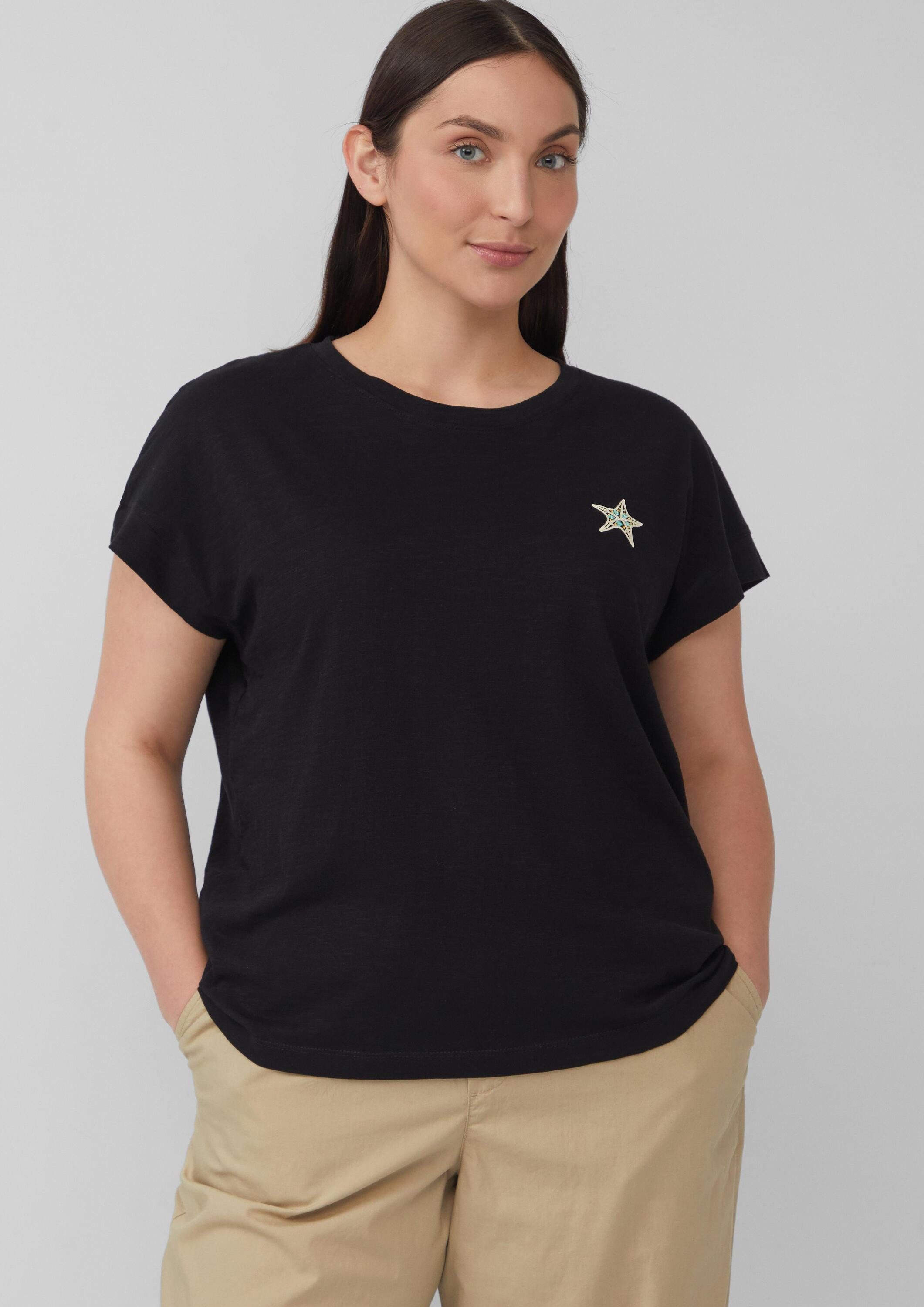 s.Oliver Kurzarmshirt T-Shirt T-Shirt im Relaxed Fit mit kleinem Artwork günstig online kaufen