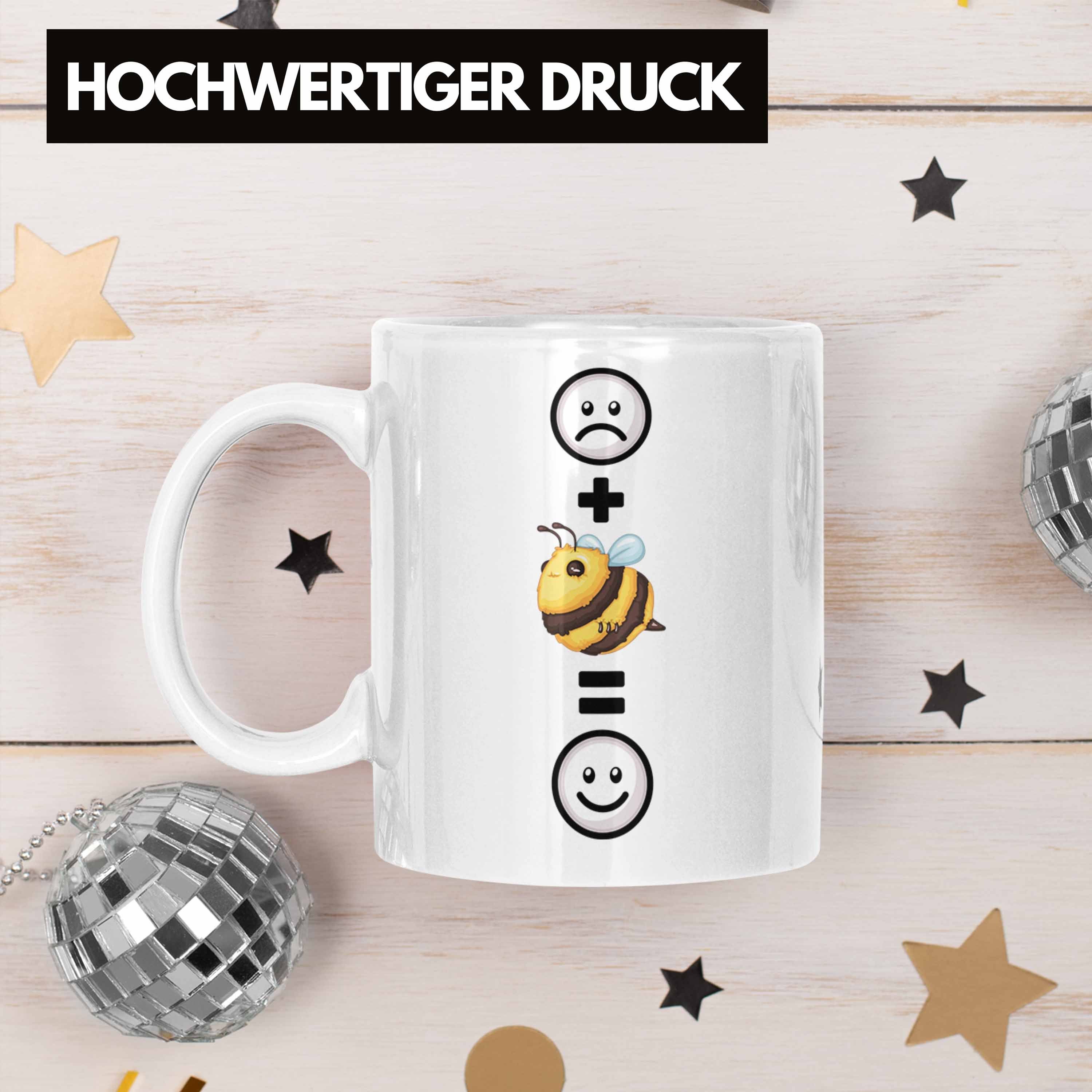 Tasse Geschenkidee Imker Geschenk Lustige für Trendation Weiss Hummel Hummel-Liebhaber Tasse