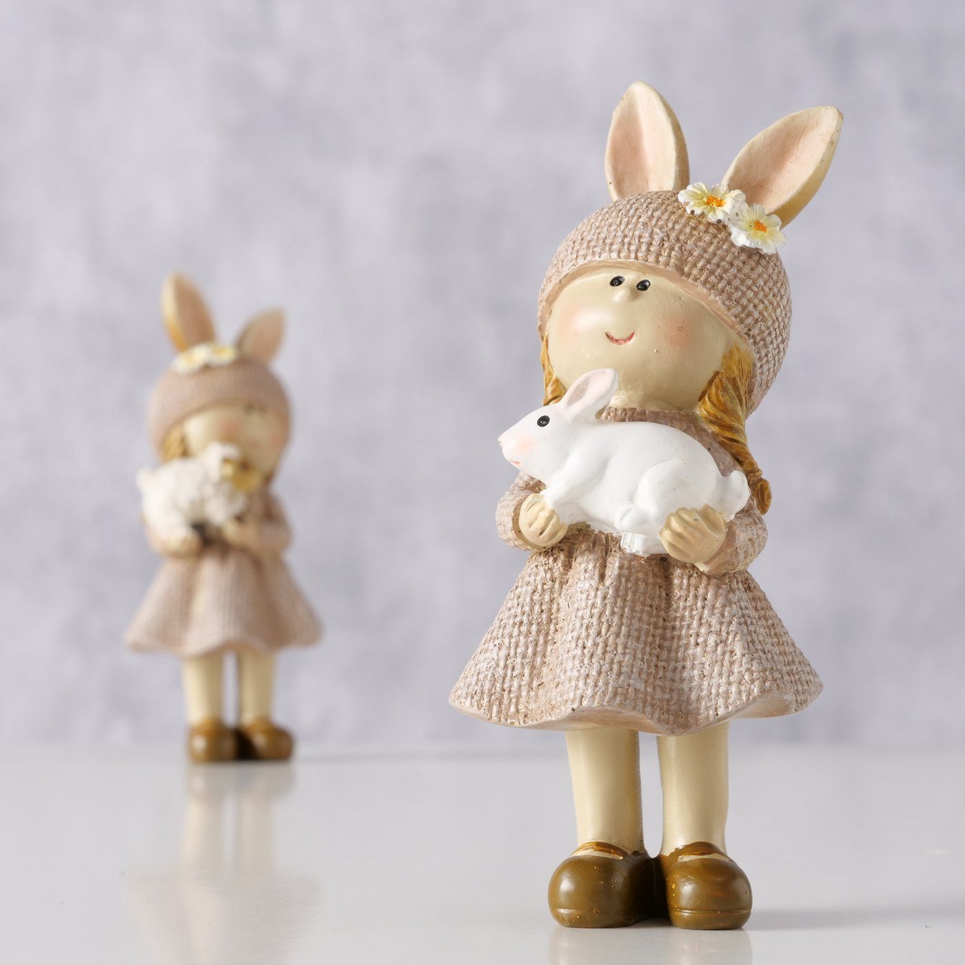 MF Dekofigur Dekofigur Set Livia Mädchen mit Hase und Schaf 2er Set 12cm (2 St) – Bild 5 von 5