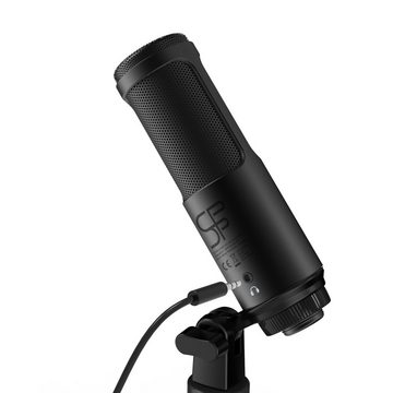 SCHALLFORT Mikrofon Vibe7-ONE (7-teilig), 192 kHz/24 bit, USB Plug & Play, AUX, Touch, Kondensator, Set