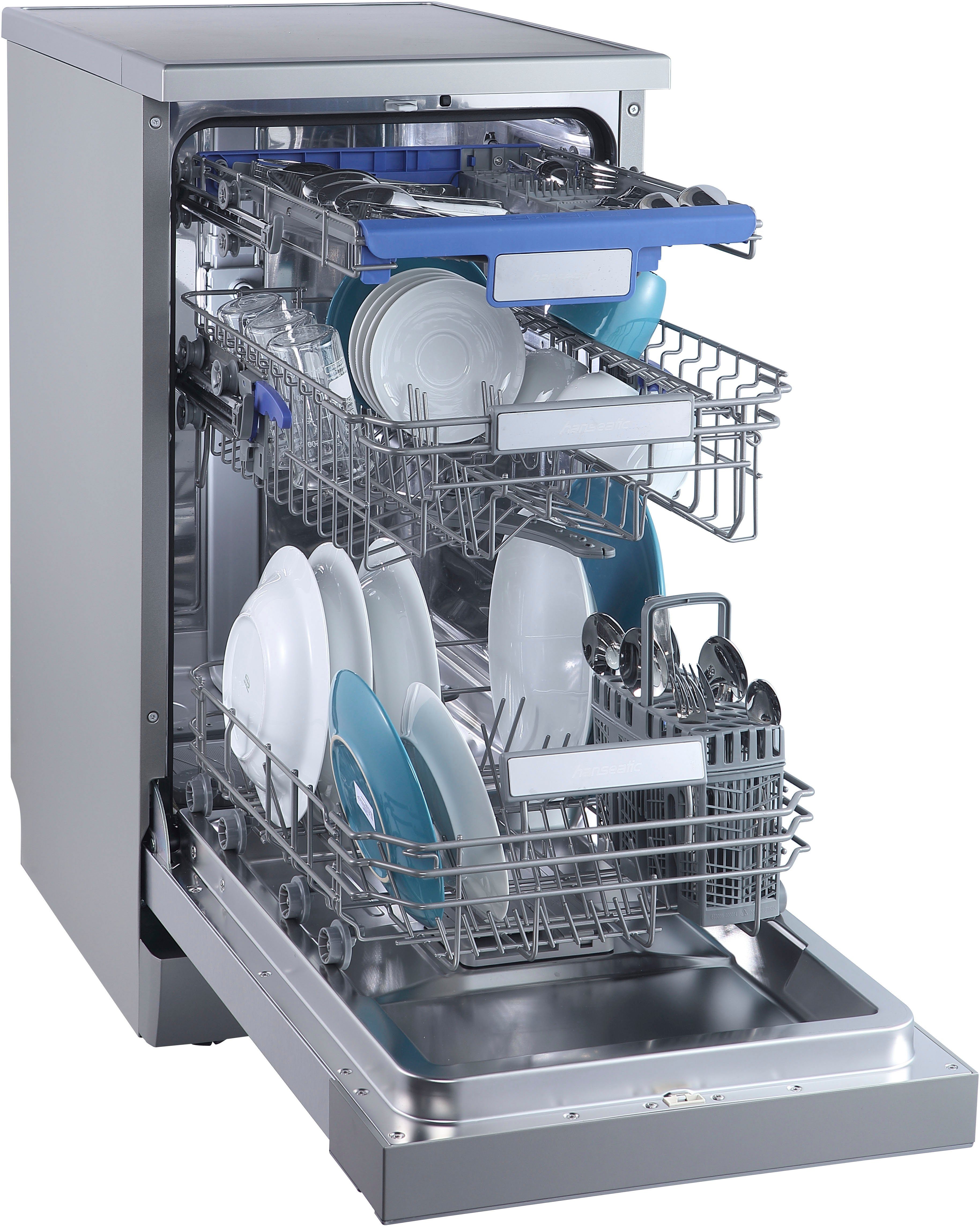 Hanseatic Standgeschirrspüler HG4585C10T7636EI, 10 Maßgedecke, Standgerät, mit automatischer Türöffnung