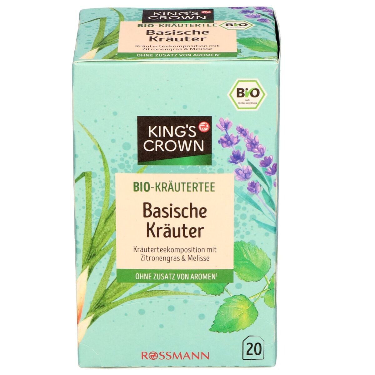KING'S CROWN Tee Basische Kräuter, 20 Teebeutel, Bio-Kräutertee