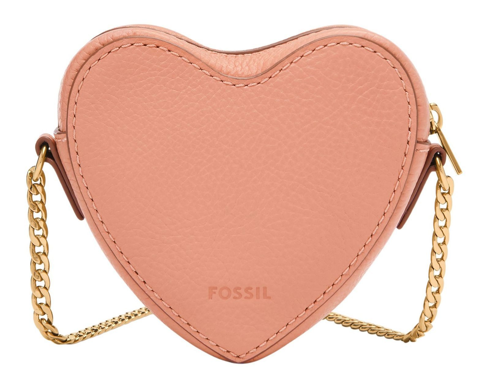 Fossil Umhängetasche Heart Zip Ethereal, aus echtem Rindsleder