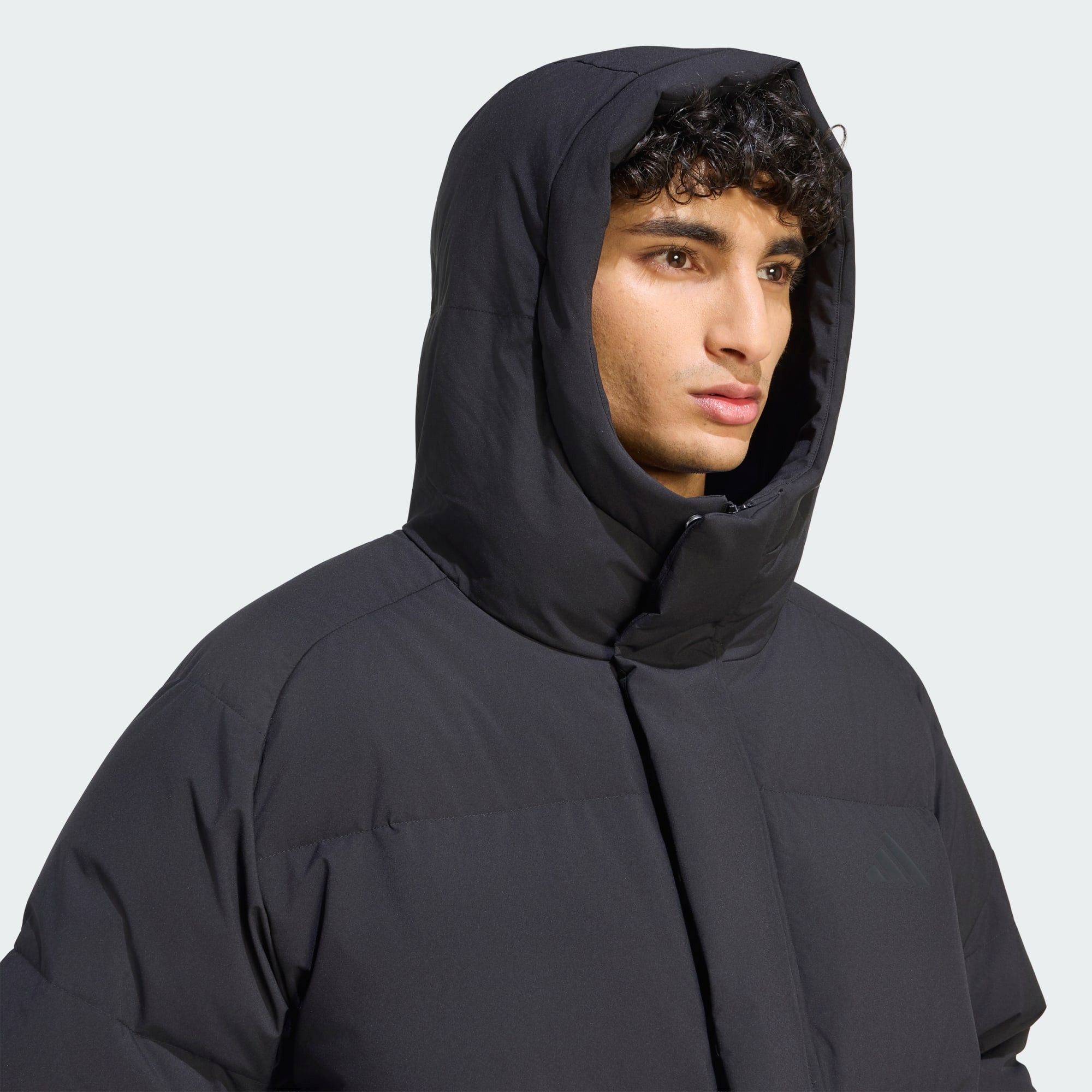 adidas Sportswear Jeansjacke HELIONIC PUFFER JACKE KAPUZE (1-St) – Bild 4 von 5