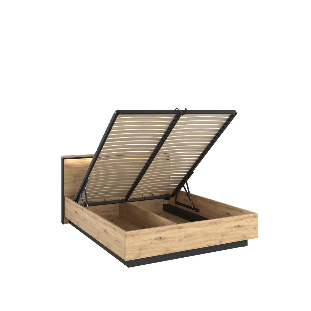 Compleo Bett LIMA Doppelbett, Lattenrost mit LED, ohne Matratze