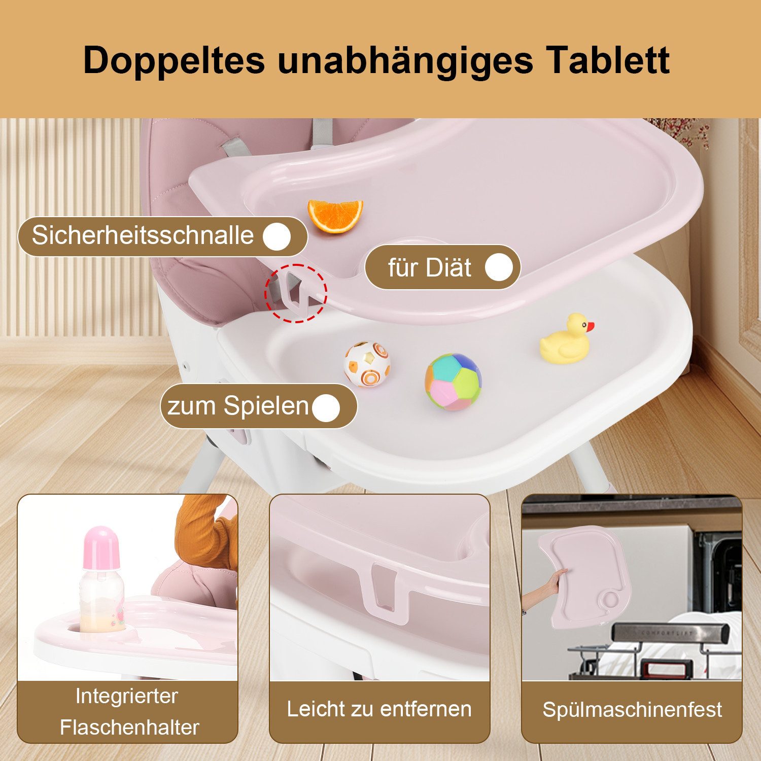 WILGOON Kinderstuhl 2in1 Baby Kinder Babystuhl günstig online kaufen