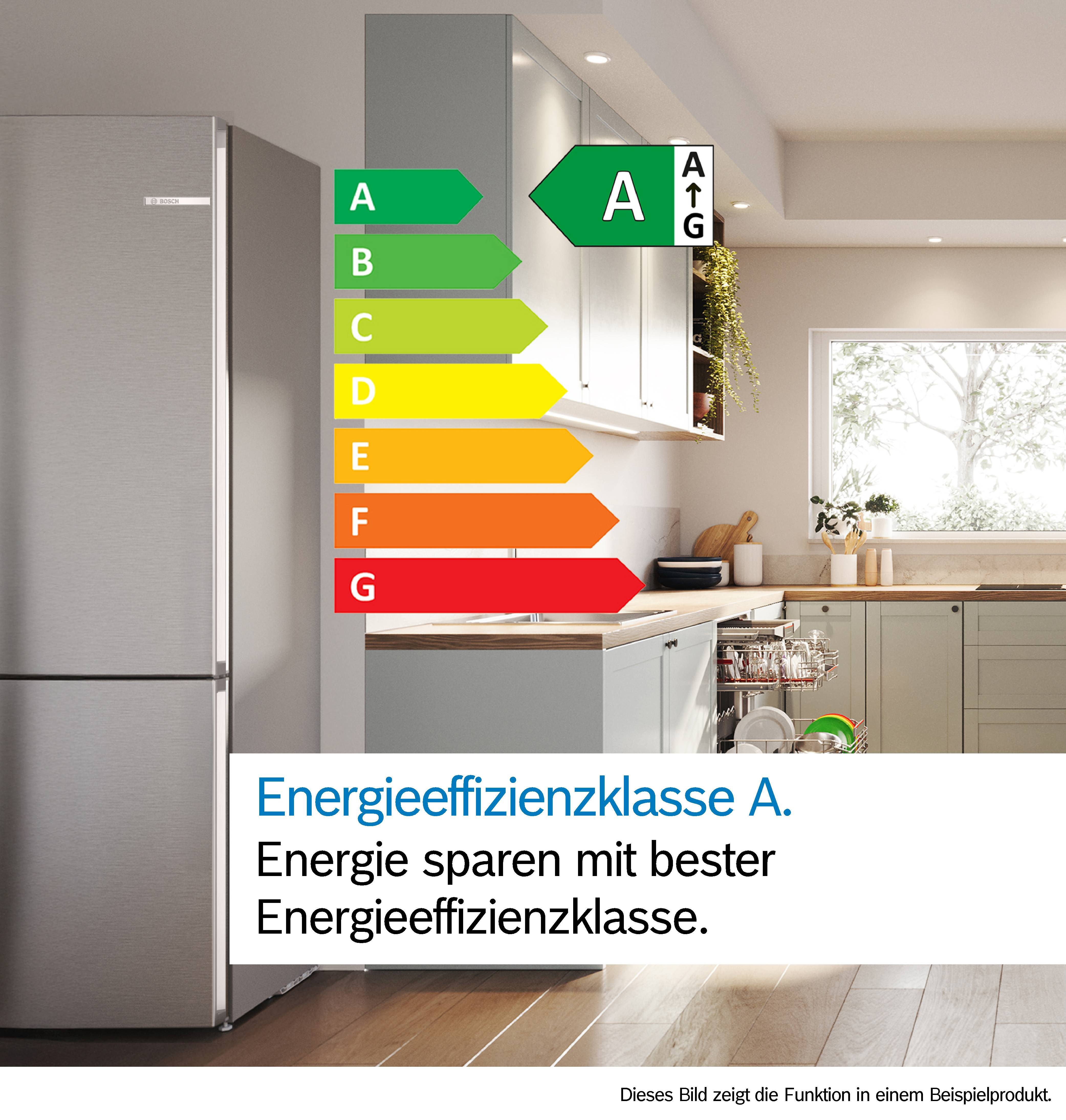BOSCH Kühl-/Gefrierkombination Serie 4 KGN362LAF, 186 cm hoch, 60 cm breit, Länger frisch dank VitaFresh XXL & kein Abtauen mehr – Bild 5 von 5