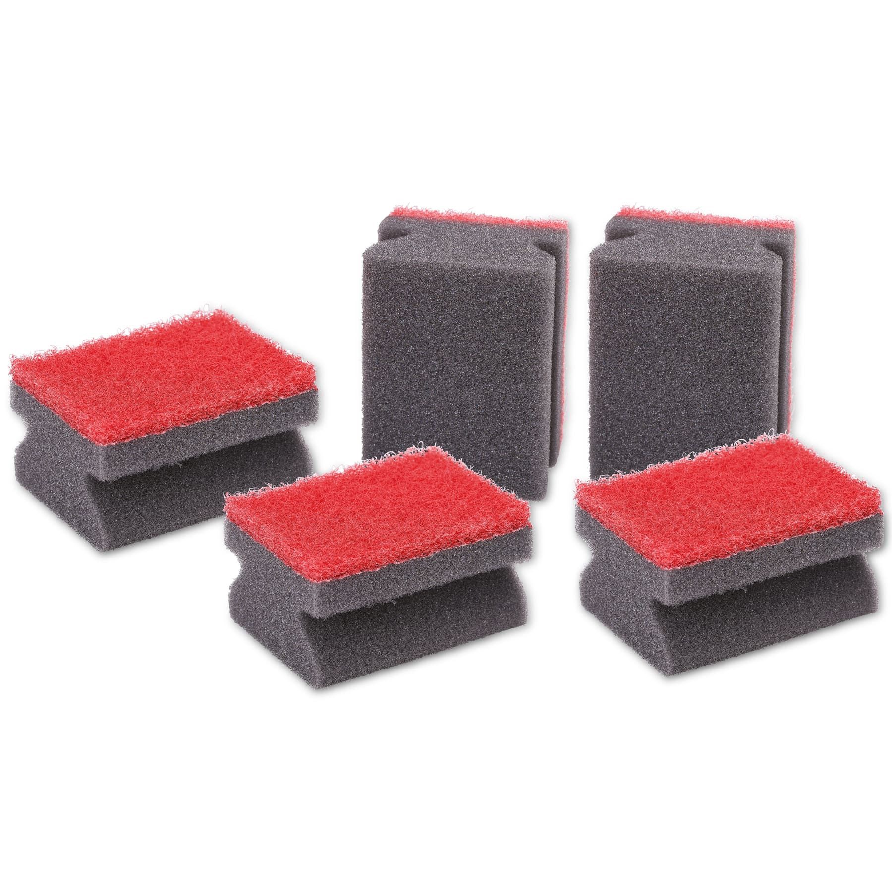 DIRT DEVIL Scheuerschwamm DIRT DEVIL Scheuerschwamm, 5 Stück, schwarz-rot