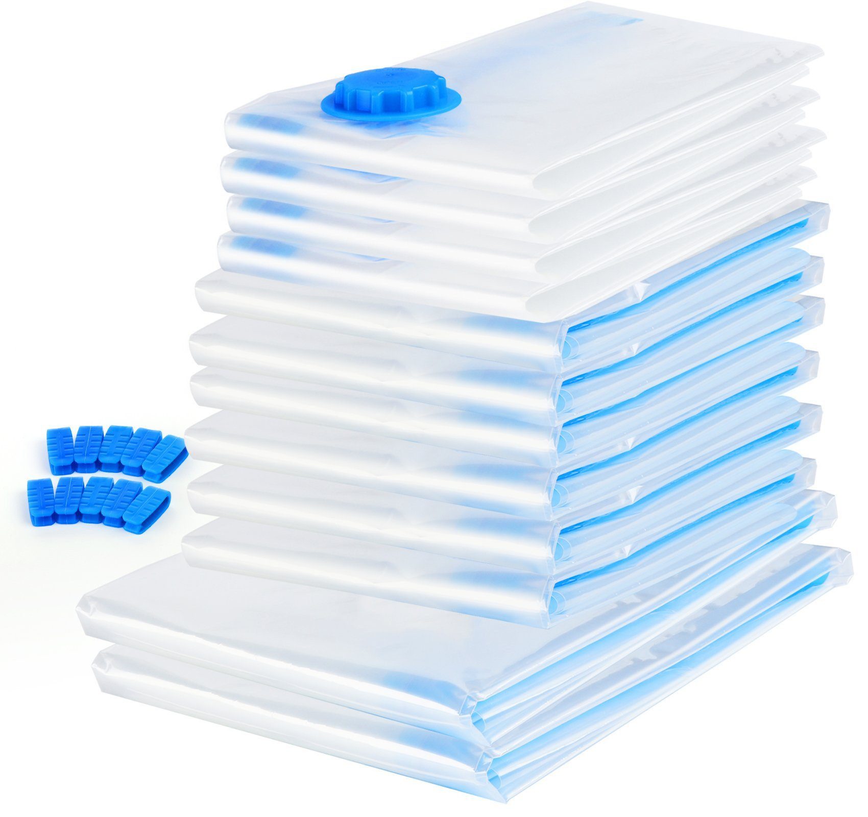 ElitVita Vakuumierbeutel Kleiderschutzhülle (40x60cm + 60x80cm + 80x100cm) für Kleidung, Wiederverwendbar Kleiderbeutel Vacuum Bags