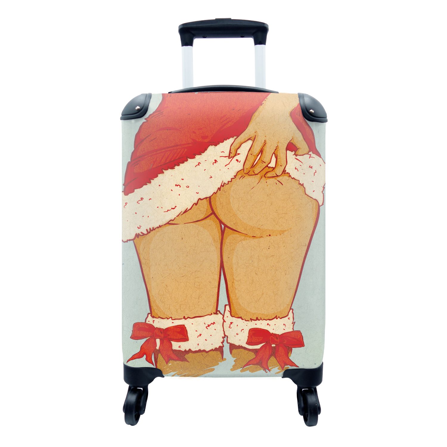 MuchoWow Handgepäckkoffer Vintage - Kleid - Frau, 4 Rollen, Reisetasche mit rollen, Handgepäck für Ferien, Trolley, Reisekoffer