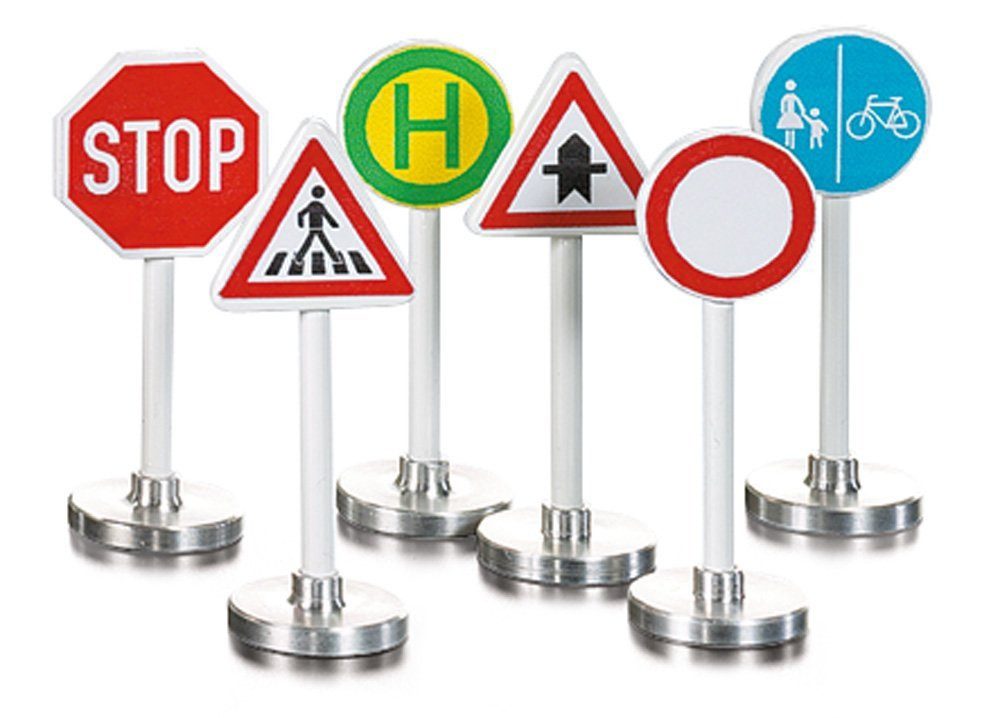 Modellauto siku 0857, Verkehrszeichen-Set, 6-teilig