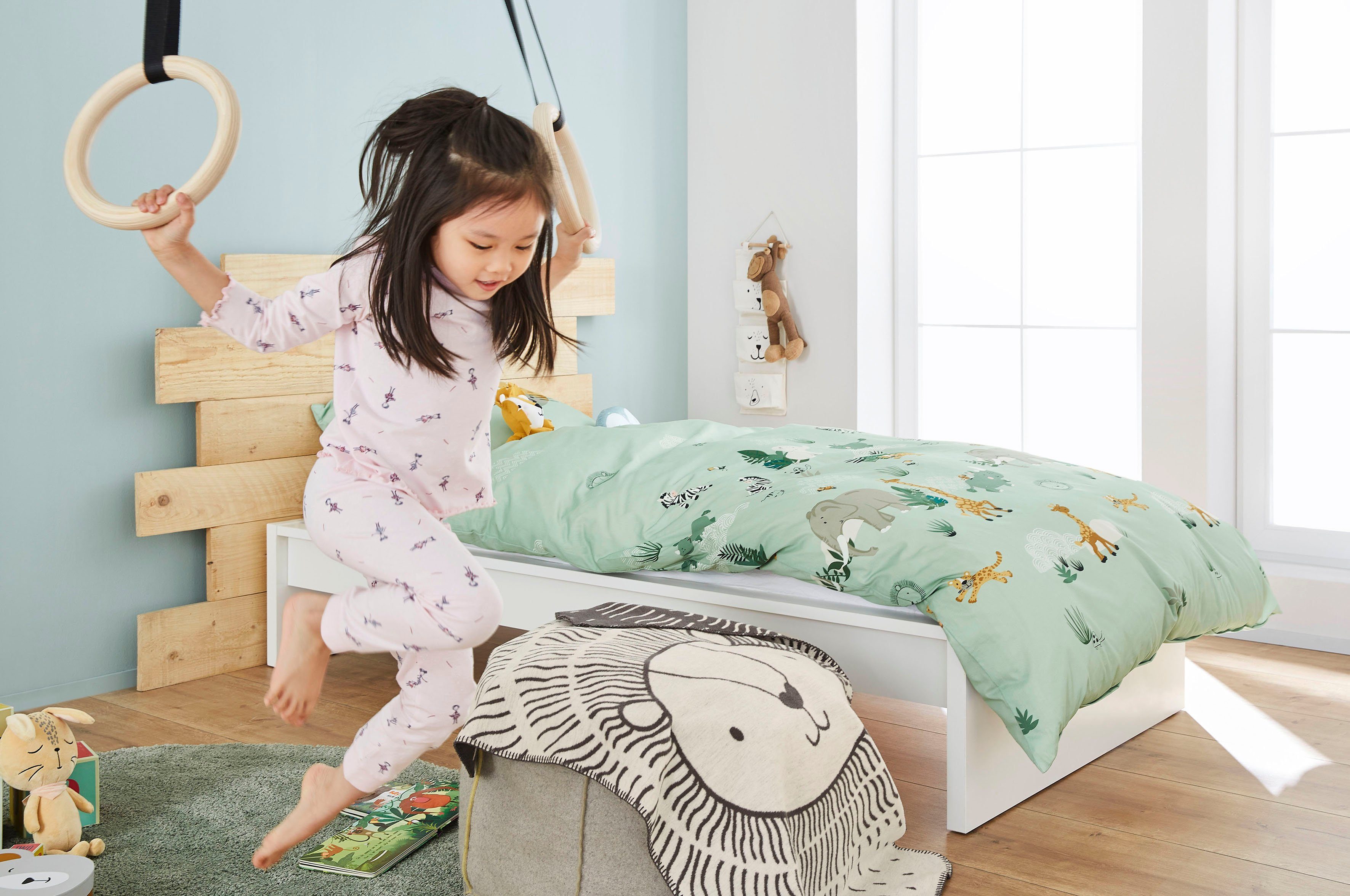 Wohndecke Jacquard Decke s.Oliver Junior, s.Oliver, Löwenmotiv, Kuscheldeck günstig online kaufen