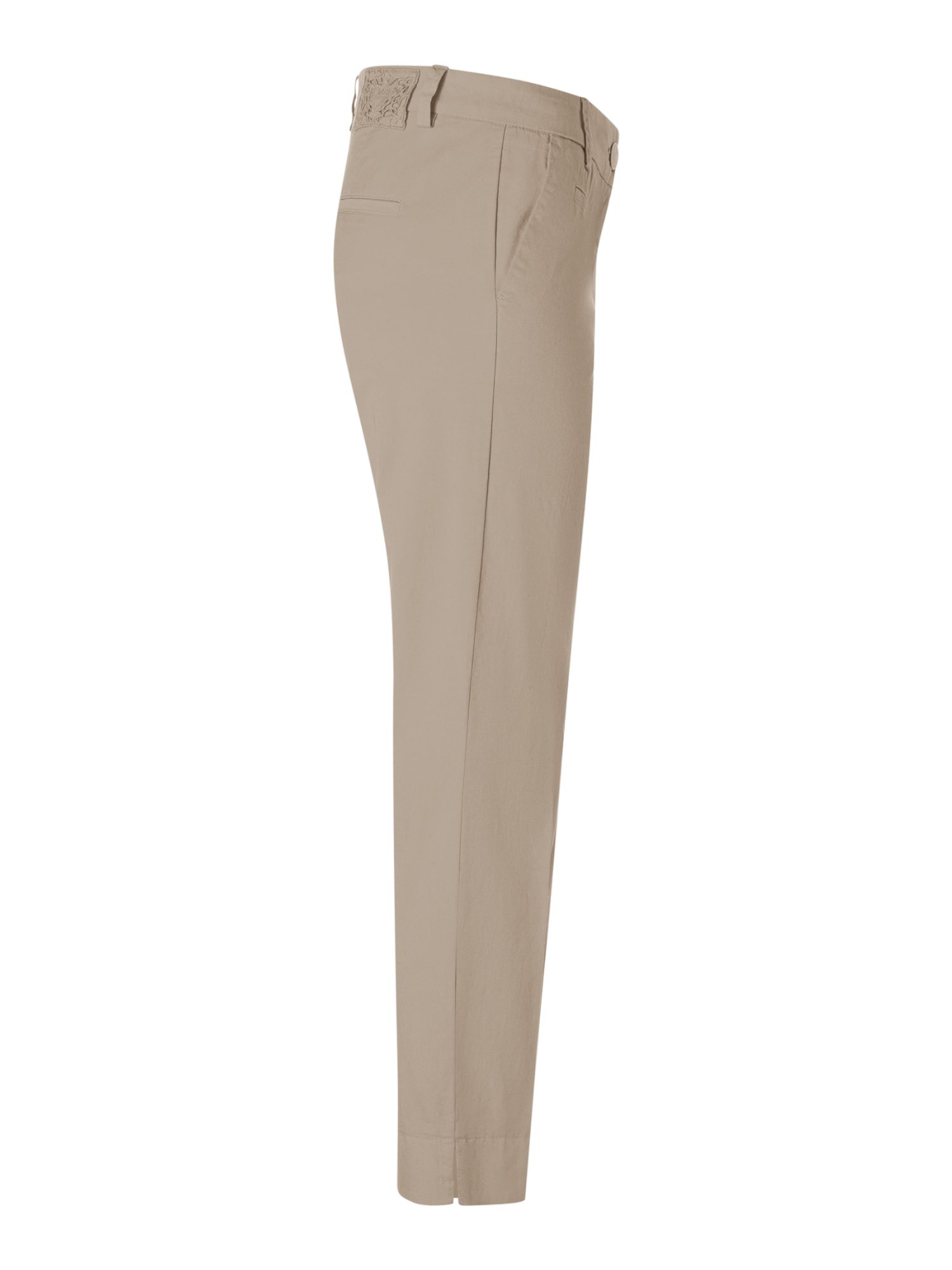 Cambio Stoffhose natur, Casual, Baumwolle, Unifarben, Regular Fit, Mittel