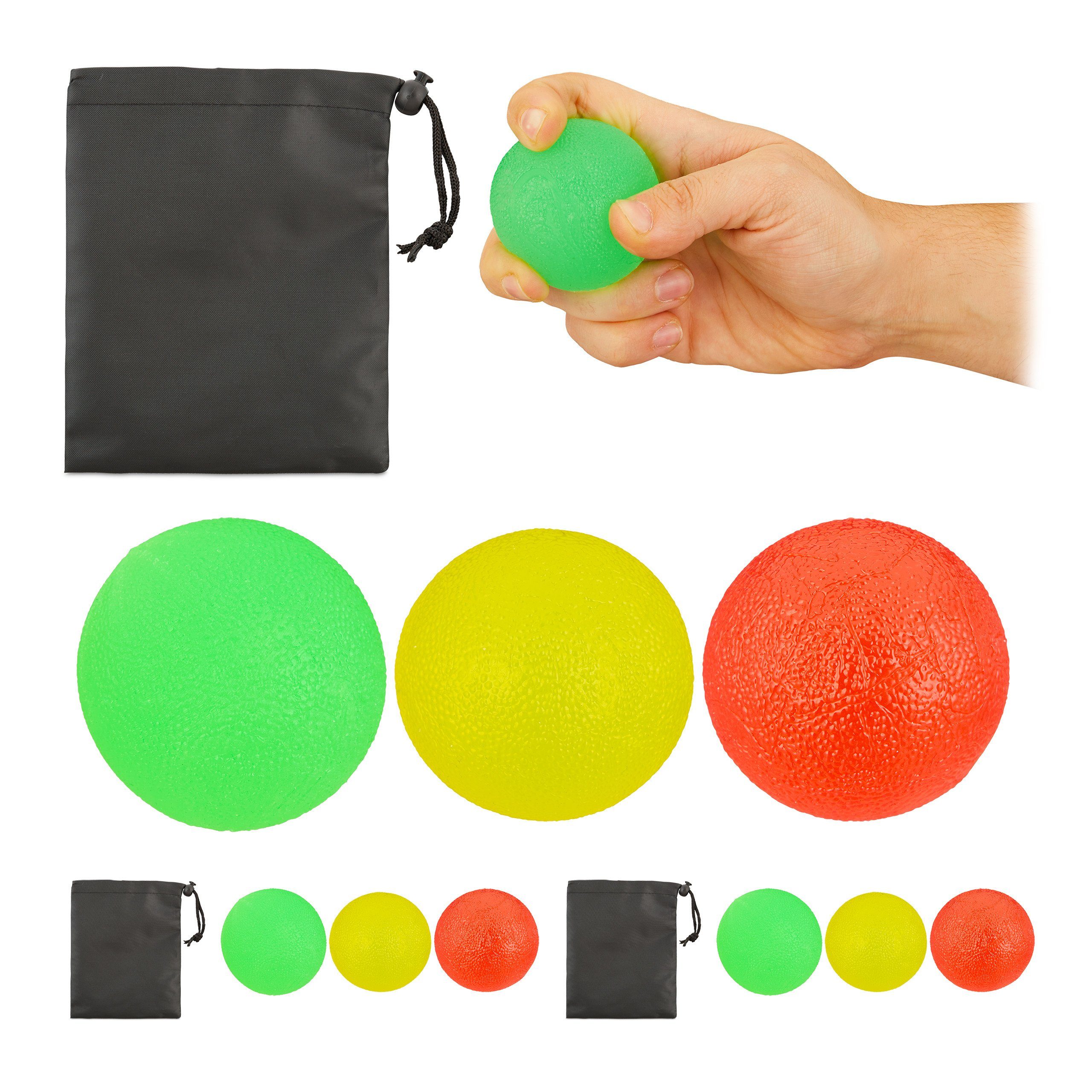 x Ball relaxdays Handmuskeltrainer 9 Fingertrainer