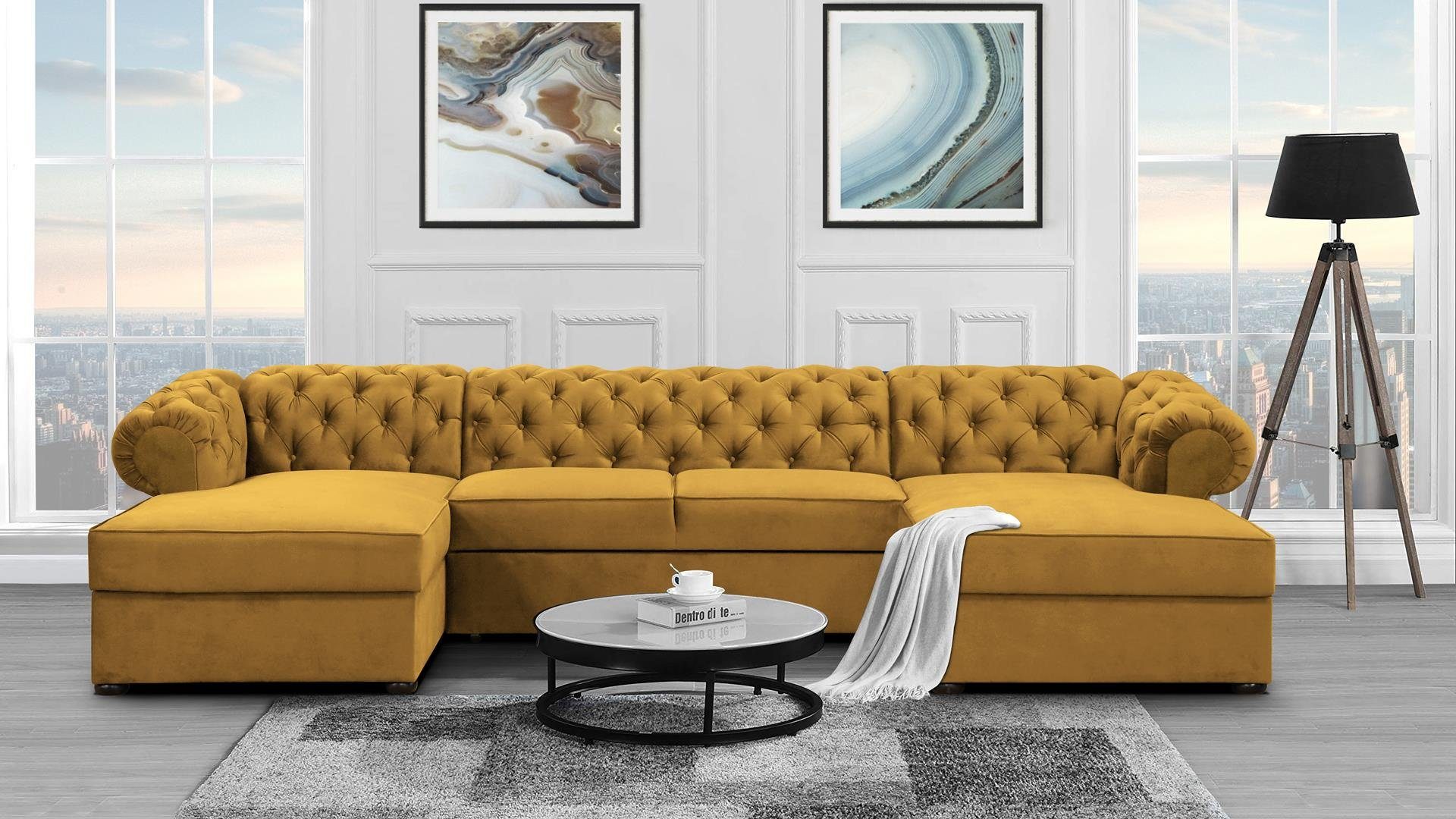 Beautysofa Ecksofa mit Schlaffunktion und zwei günstig online kaufen