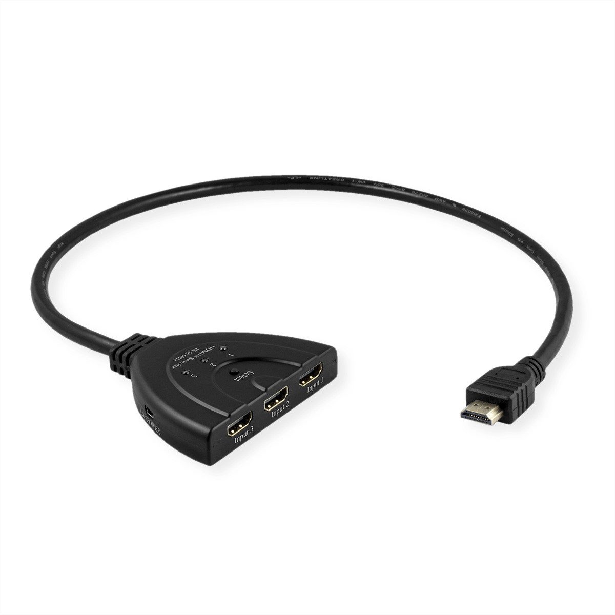 4K HDMI Switch, 3-fach Audio- & Video-Adapter