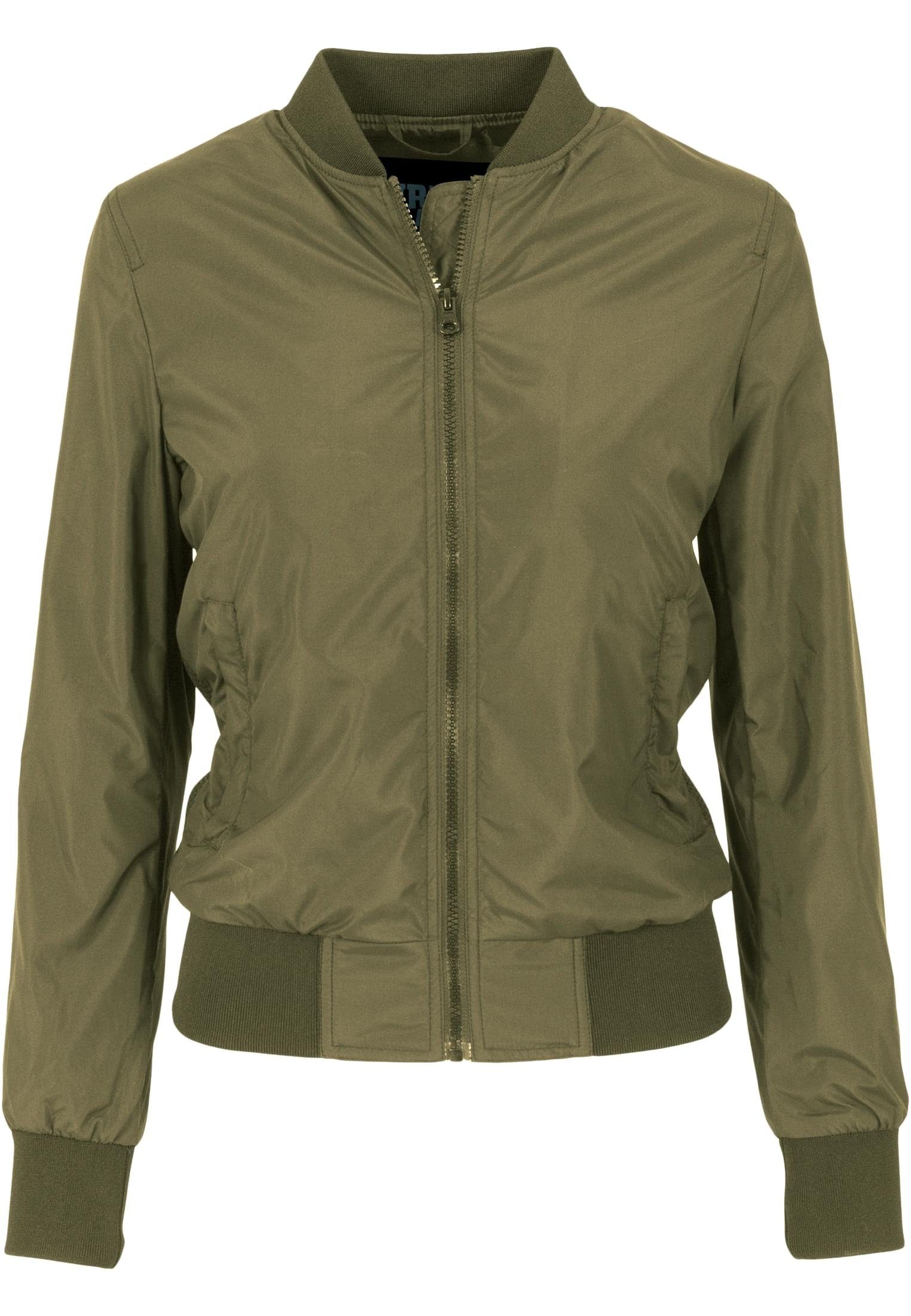 URBAN CLASSICS Outdoorjacke Damen Ladies Light Bomber Jacket (1-St) olive